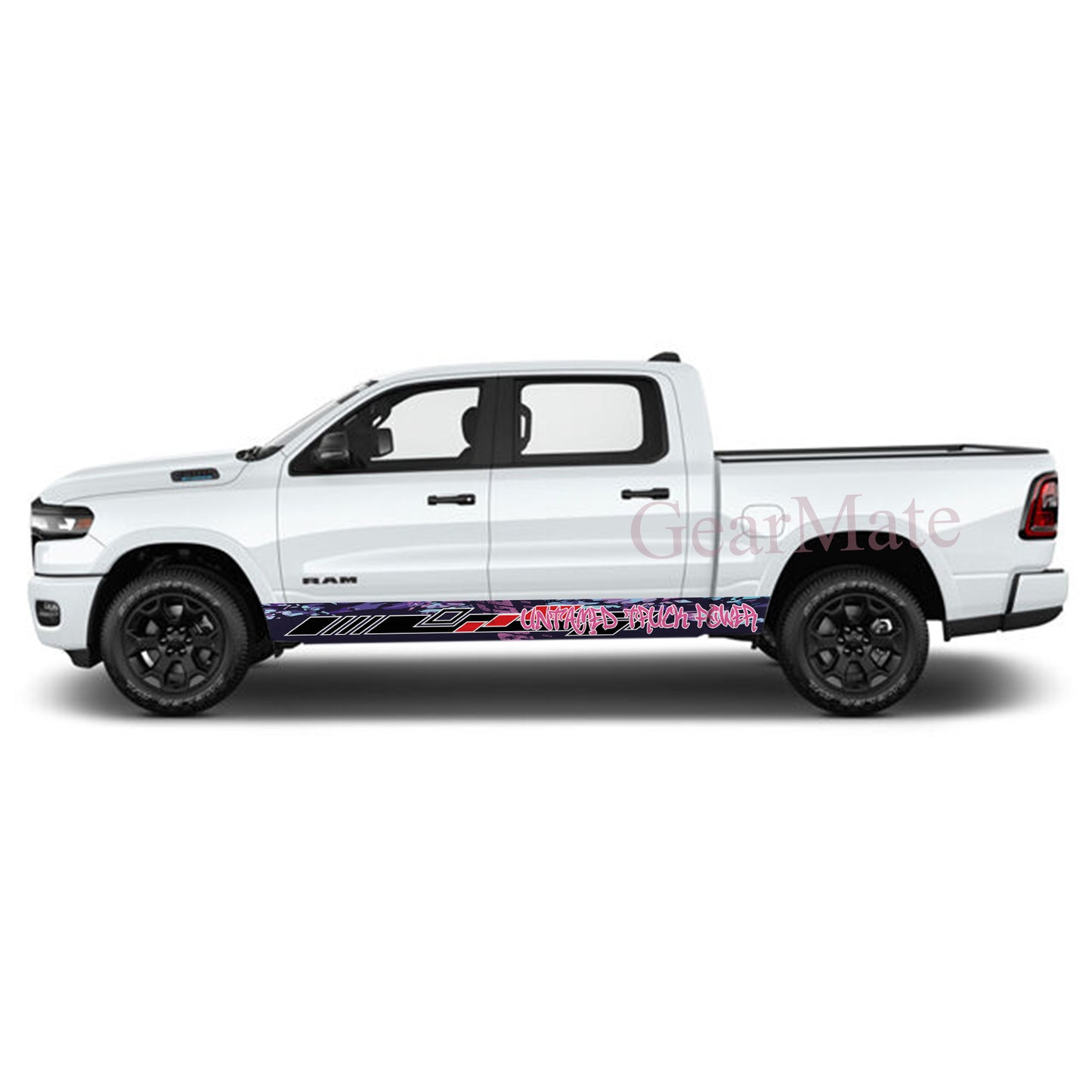 Untamed Truck Power Rocker Panel Graphic Decal Kit (Left & Right Sides) - High Quality Vinyl for Trucks & SUVs