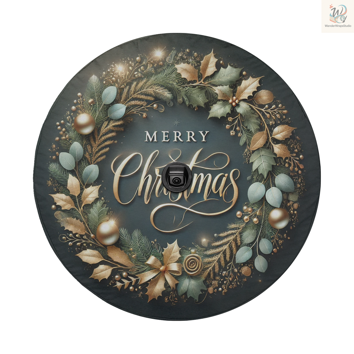 Merry Christmas Spare Tire Cover – Waterproof UV Resistant Protector with Camera Hole