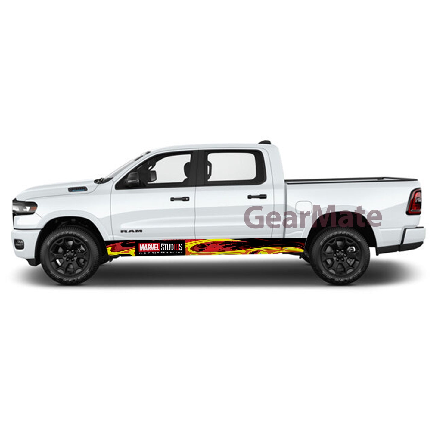 Racing Fire Marvel First 10 Years What If Rocker Panel Graphic Decal Kit (Left & Right Sides) - High Quality Vinyl for Trucks & SUVs