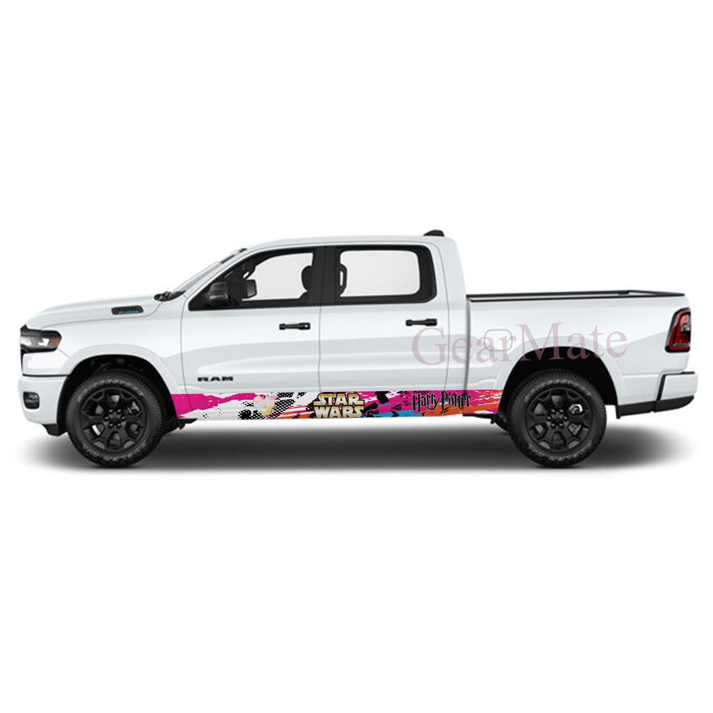 Speed POB Starwars Rocker Panel Graphic Decal Kit (Left & Right Sides) - High Quality Vinyl for Trucks & SUVs