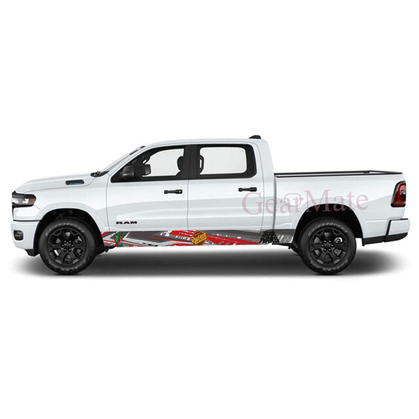 Sport GR Rust Eze Pixar Cars Rocker Panel Graphic Decal Kit (Left & Right Sides) - High Quality Vinyl for Trucks & SUVs