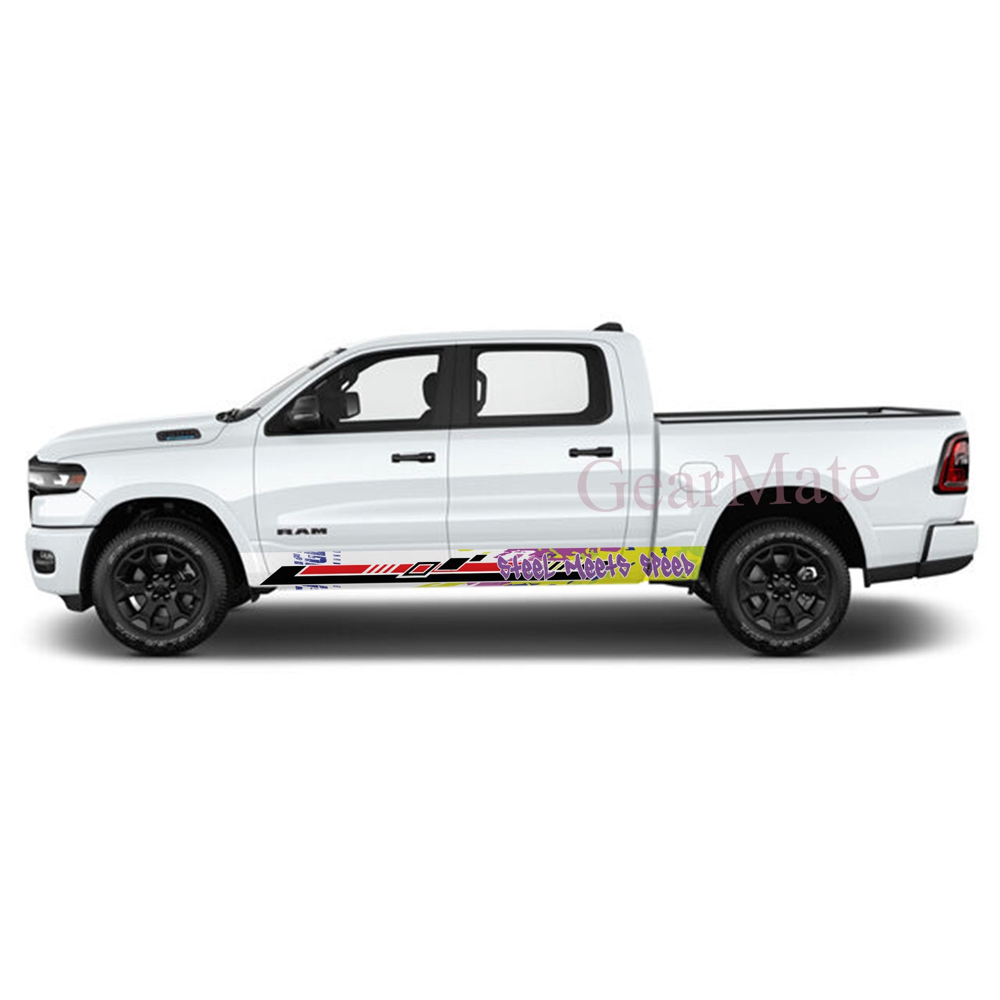Throttle Grip Go Rocker Panel Graphic Decal Kit (Left & Right Sides) - High Quality Vinyl for Trucks & SUVs