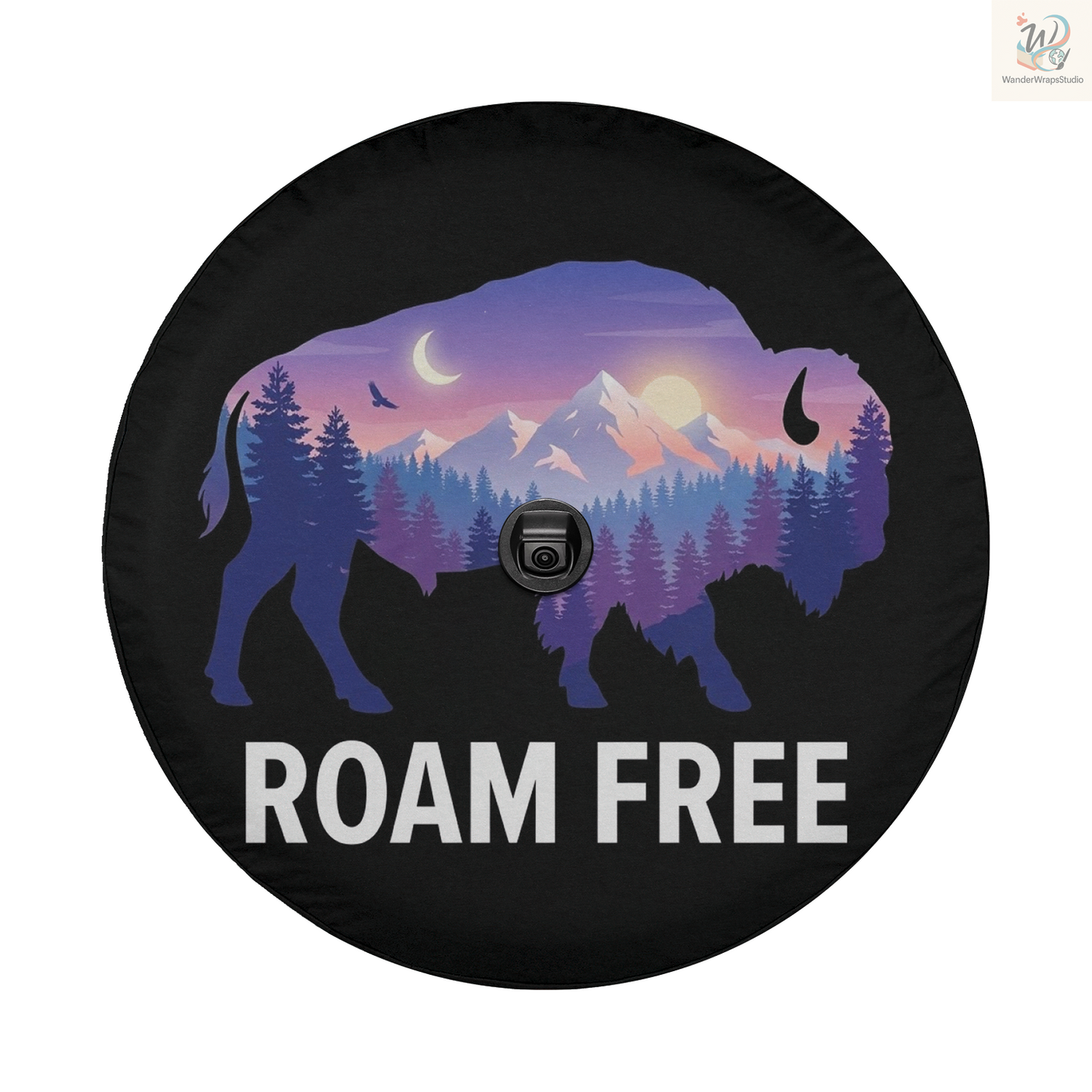Roam Free Spare Tire Cover – Waterproof UV Resistant Protector with Camera Hole