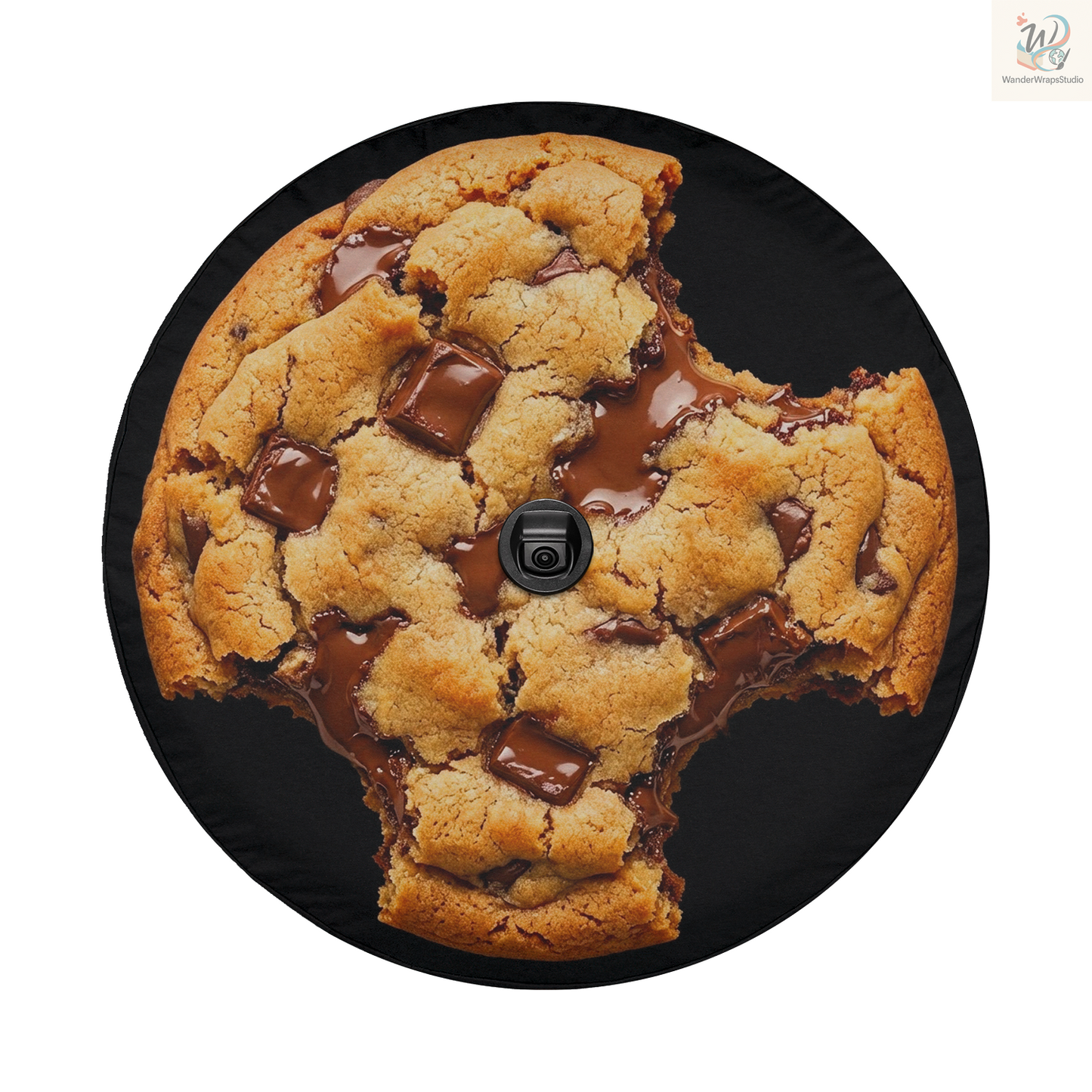 Chocolate Chip Bite Garden Spare Tire Cover – Waterproof UV Resistant Protector with Camera Hole