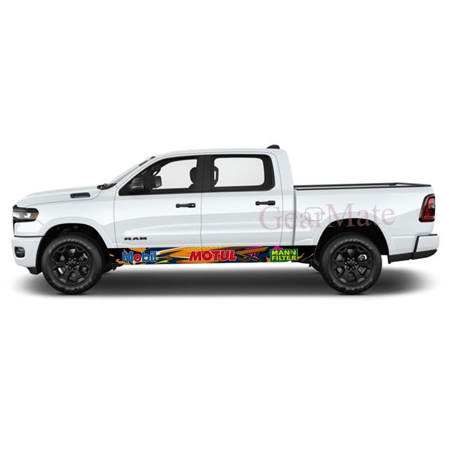Eagle Pink Motul Rocker Panel Graphic Decal Kit (Left & Right Sides) - High Quality Vinyl for Trucks & SUVs