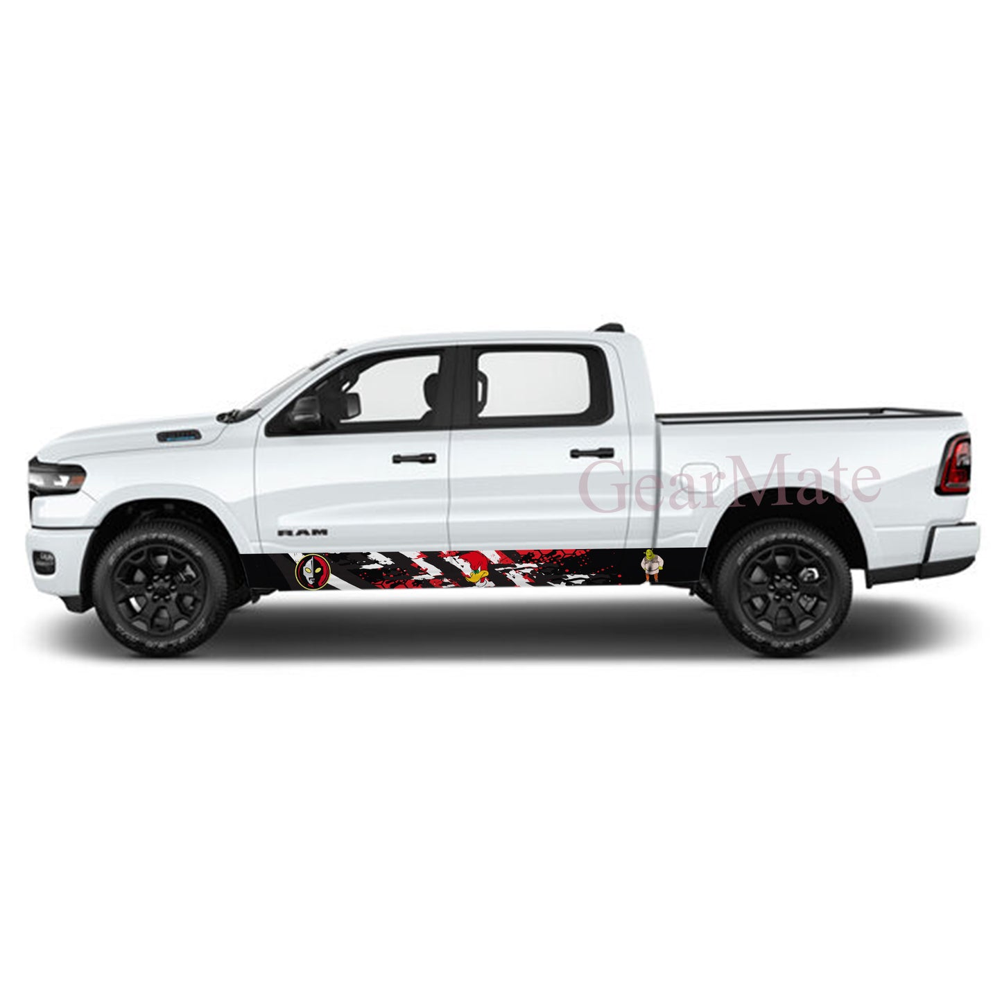 Engineered For Speed Pica Pau Rocker Panel Graphic Decal Kit (Left & Right Sides) - High Quality Vinyl for Trucks & SUVs