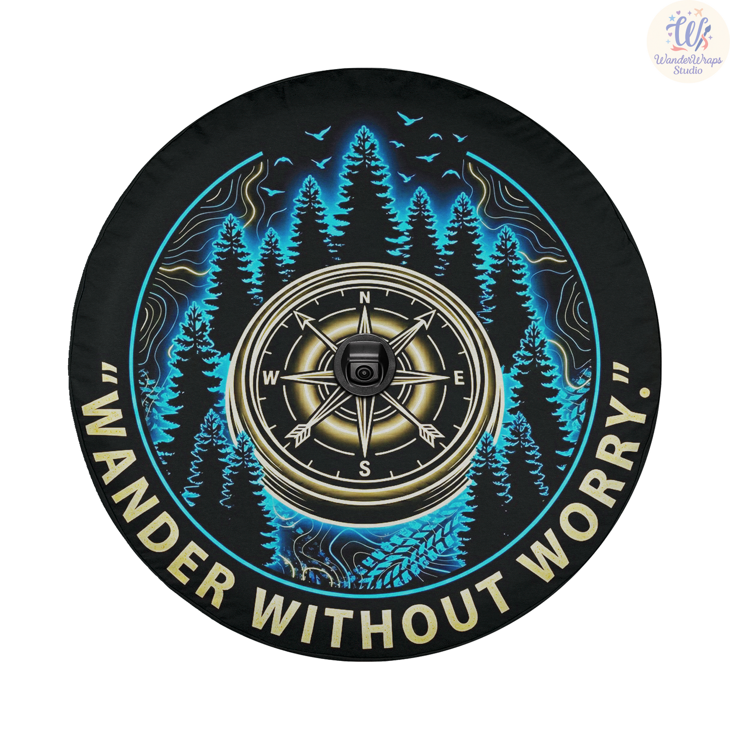Wander Without Worry Spare Tire Cover – Waterproof UV Resistant Protector with Camera Hole