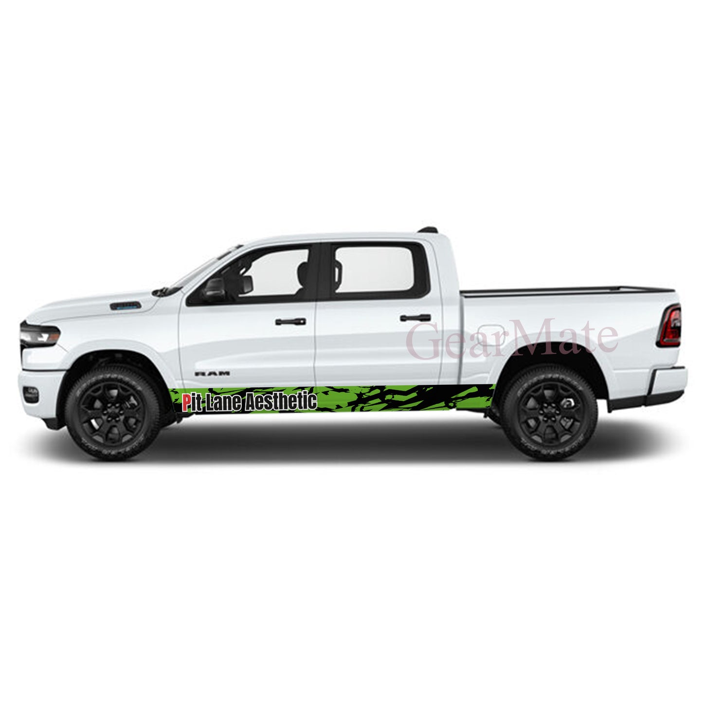 Pit Lane Aesthetic Rocker Panel Graphic Decal Kit (Left & Right Sides) - High Quality Vinyl for Trucks & SUVs