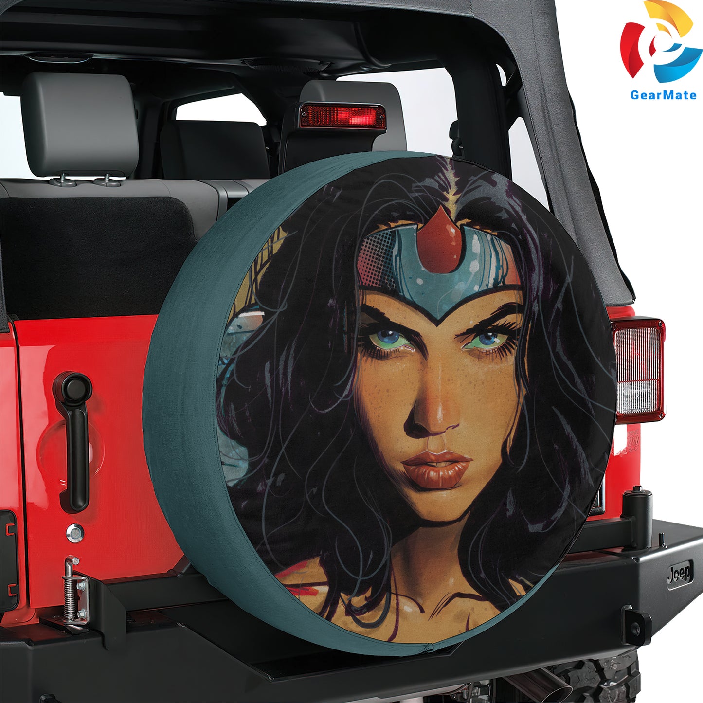 DC Wonder Woman Spare Tire Cover – Premium Waterproof UV Resistant Protector