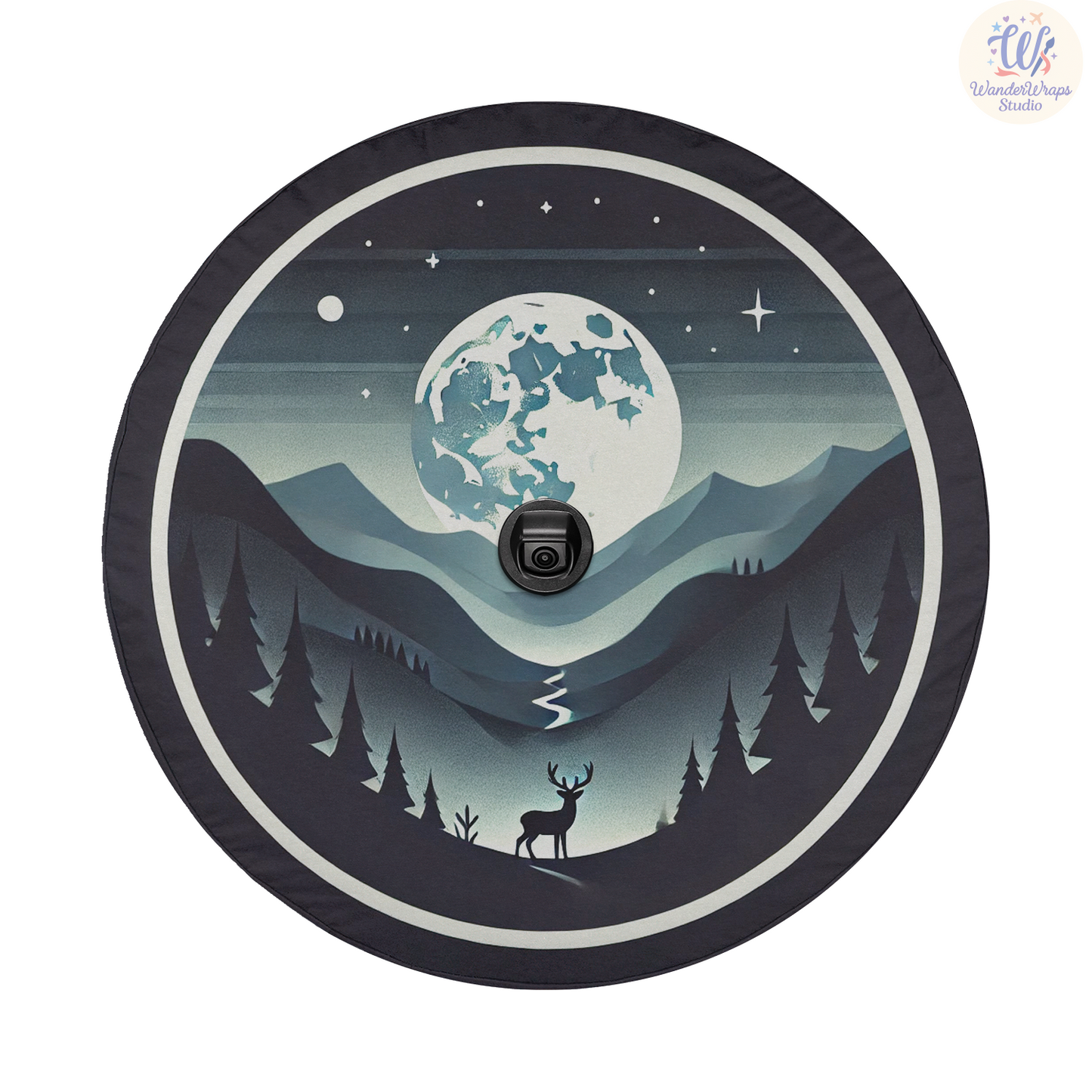 Minimalist Wilderness Spare Tire Cover – Waterproof UV Resistant Protector with Camera Hole