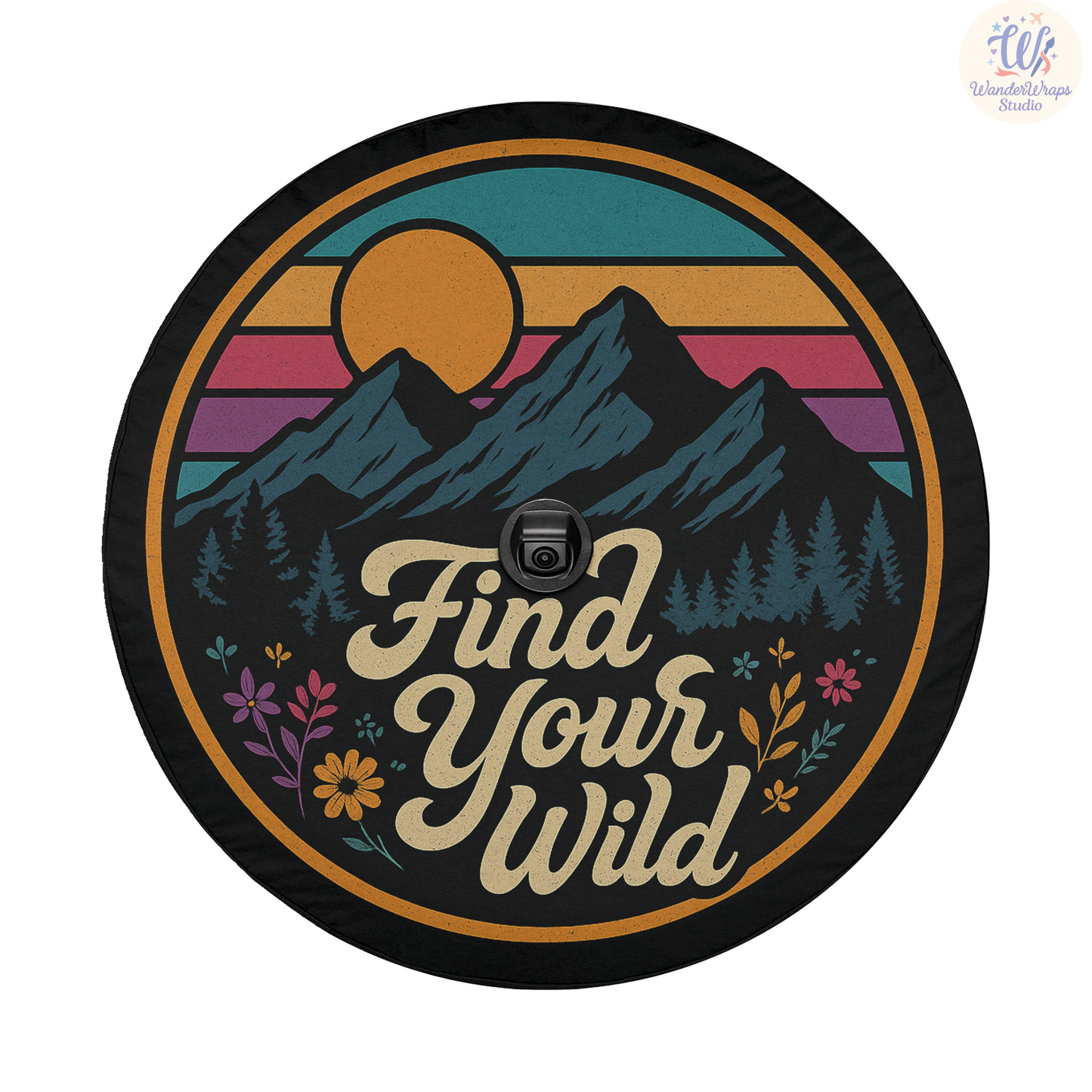 Find Your Wild Spare Tire Cover – Waterproof UV Resistant Protector with Camera Hole