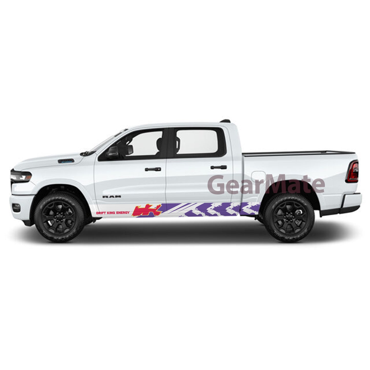 Drift King Energy Rocker Panel Graphic Decal Kit (Left & Right Sides) - High Quality Vinyl for Trucks & SUVs