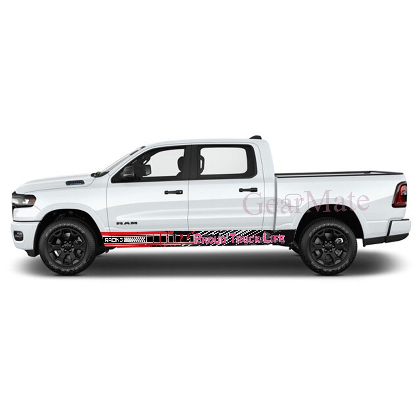 Proud Truck Life Rocker Panel Graphic Decal Kit (Left & Right Sides) - High Quality Vinyl for Trucks & SUVs