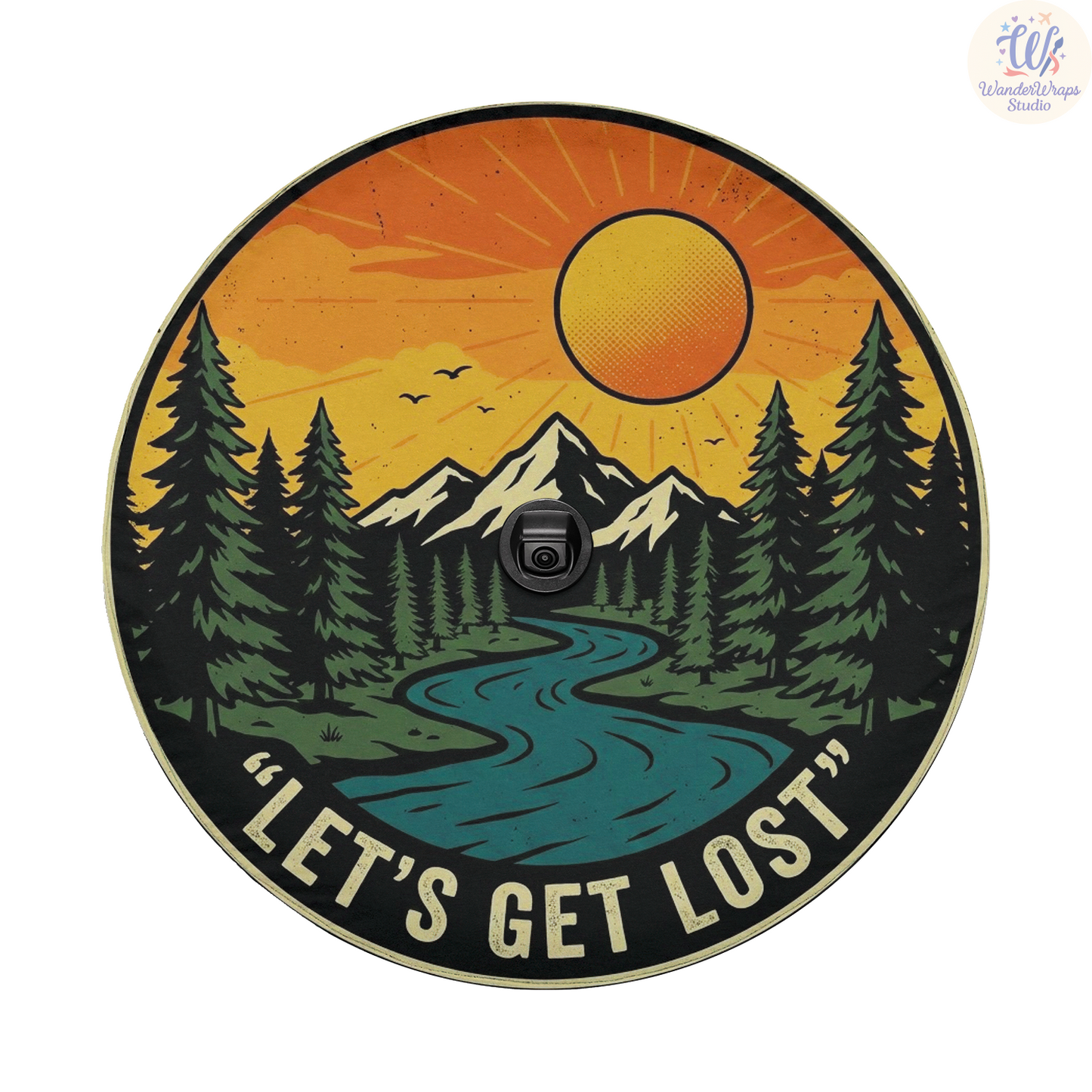 Let's Get Lost Spare Tire Cover – Waterproof UV Resistant Protector with Camera Hole