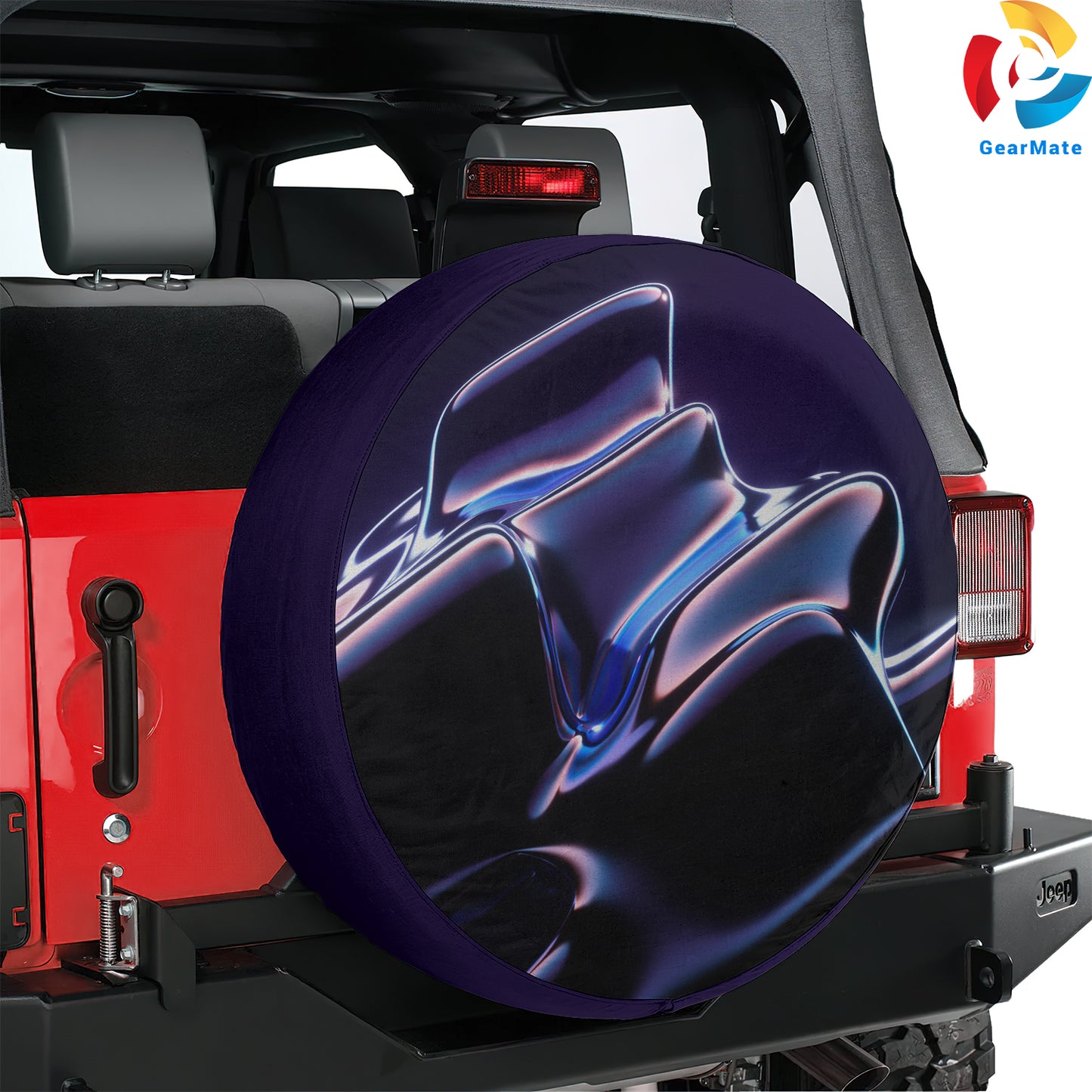 Abstract Background Spare Tire Cover – Premium Waterproof UV Resistant Protector