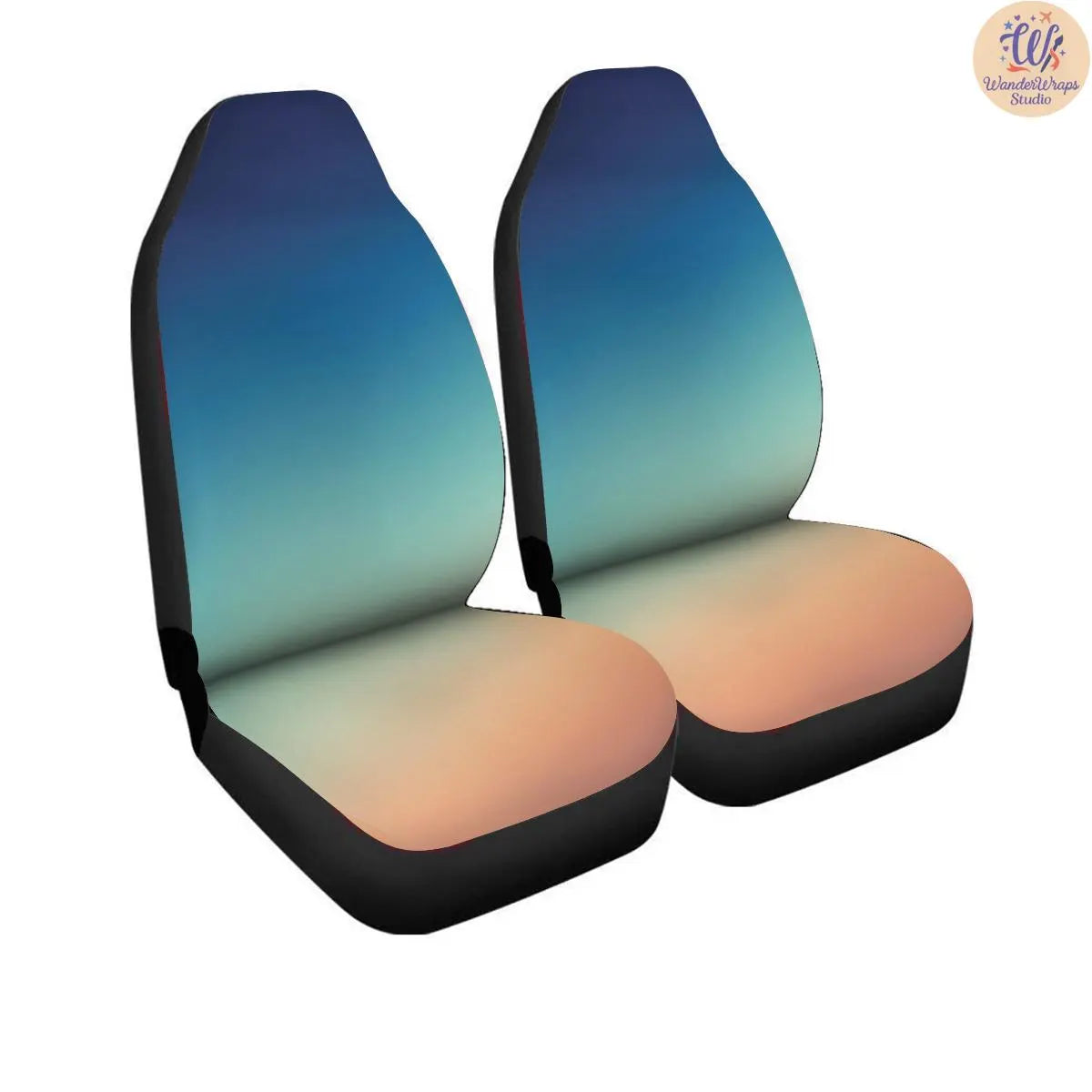 Ocean Sunset Ombre Car Seat Covers – High Quality Graphic and Polar Fleece Protector Set