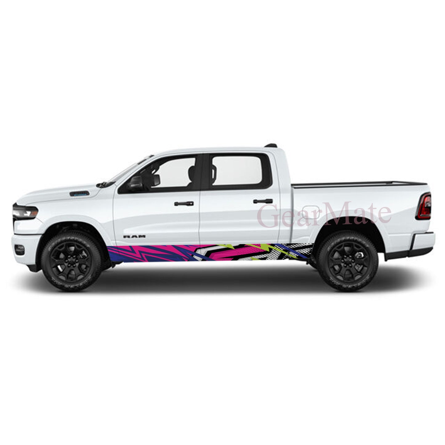 Racing Stripe BP Rocker Panel Graphic Decal Kit (Left & Right Sides) - High Quality Vinyl for Trucks & SUVs