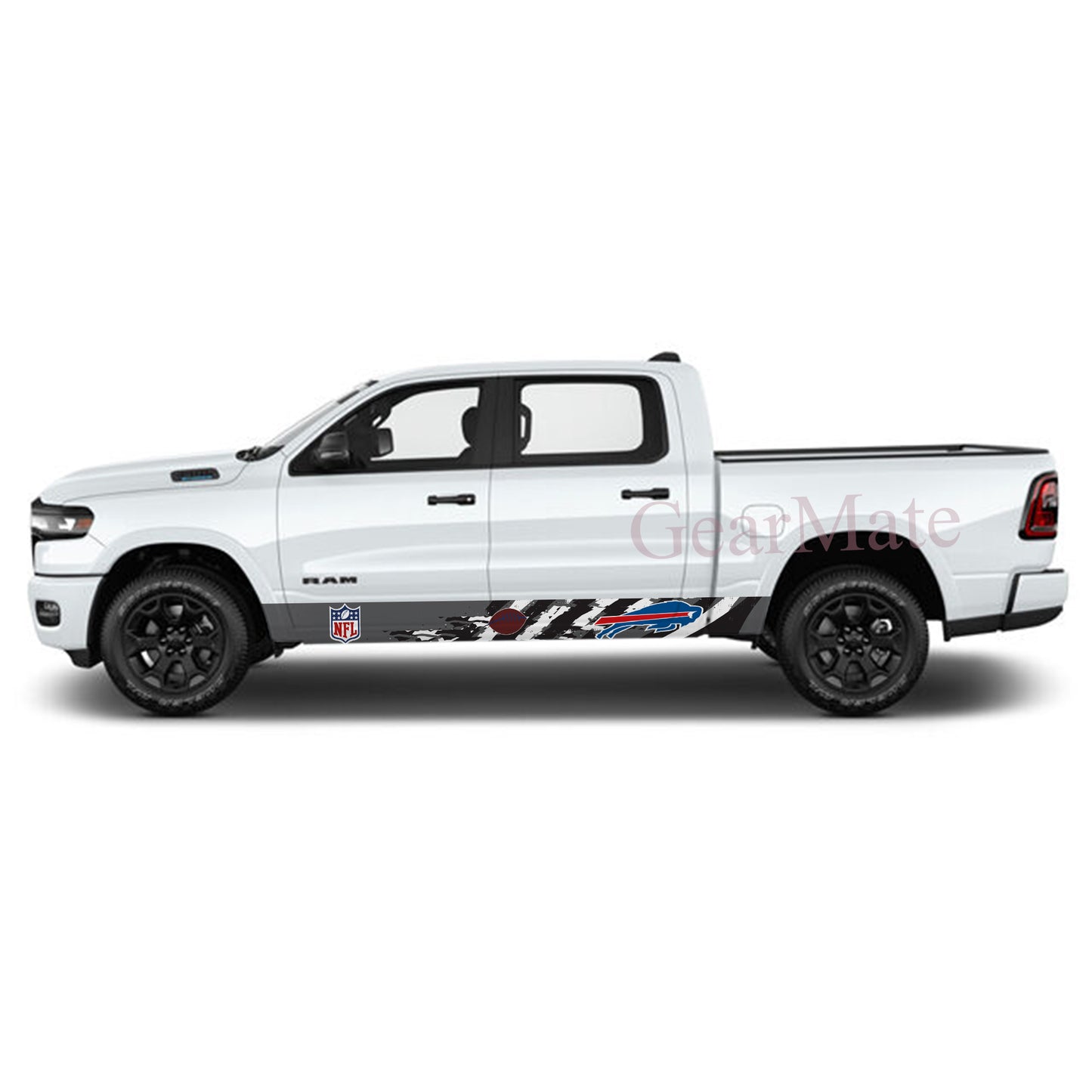 NFL Buffalo Bills Rocker Panel Graphic Decal Kit (Left & Right Sides) - High Quality Vinyl for Trucks & SUVs