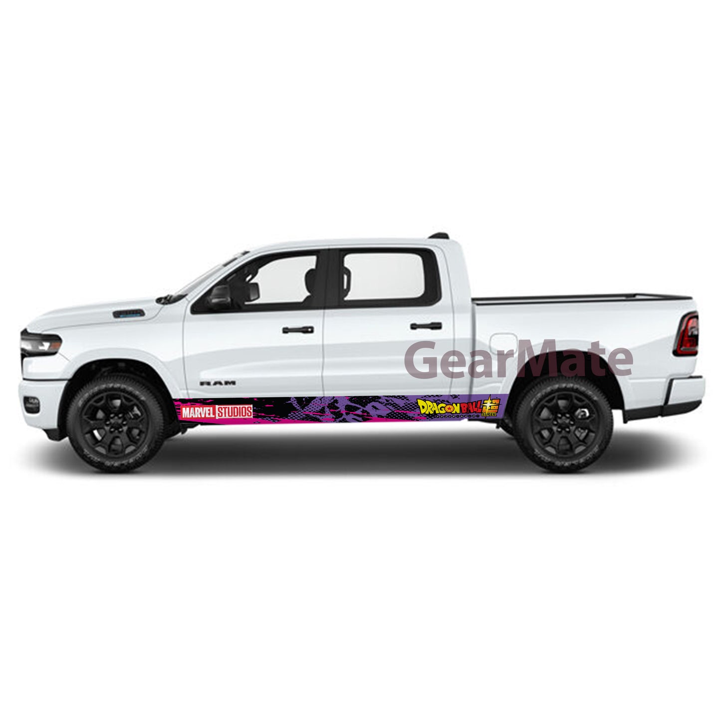 Sport PP Marvel Dragon Ball Super Rocker Panel Graphic Decal Kit (Left & Right Sides) - High Quality Vinyl for Trucks & SUVs