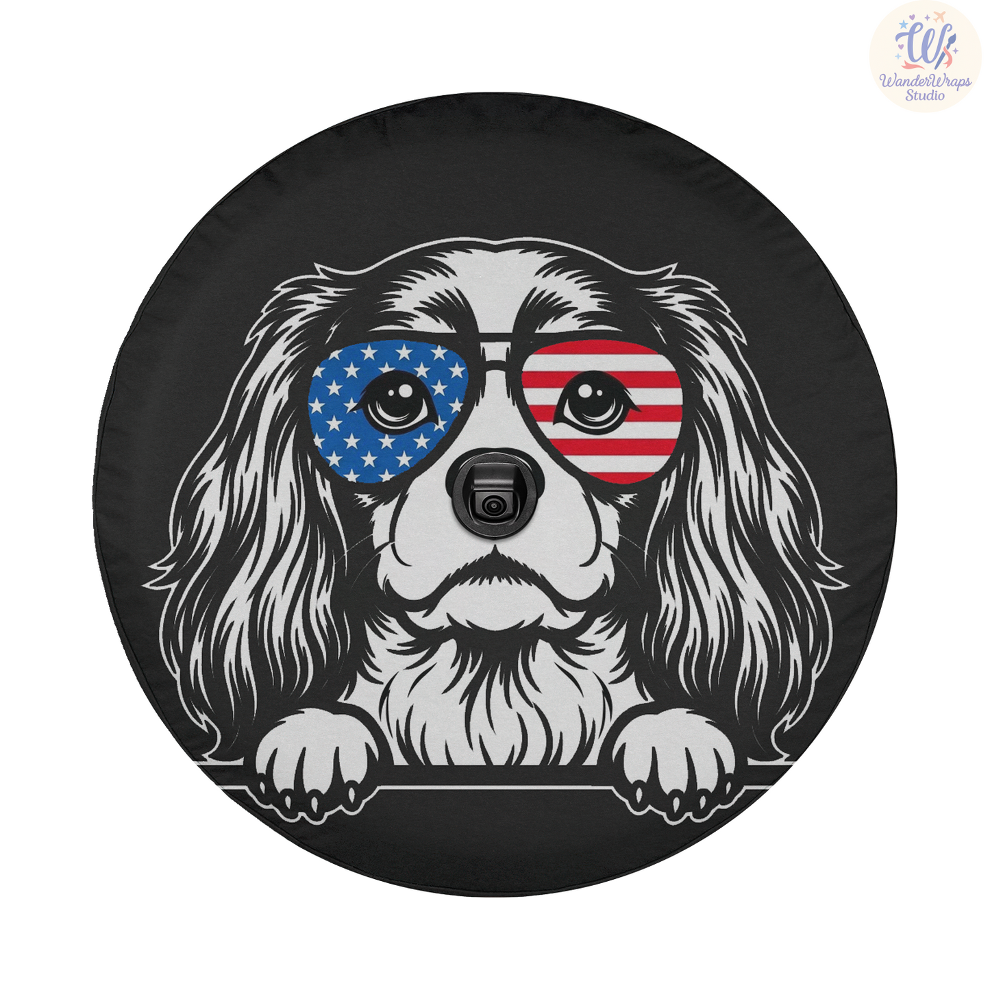 Cavalier King Charles Spaniel Spare Tire Cover – Waterproof UV Resistant Protector with Camera Hole