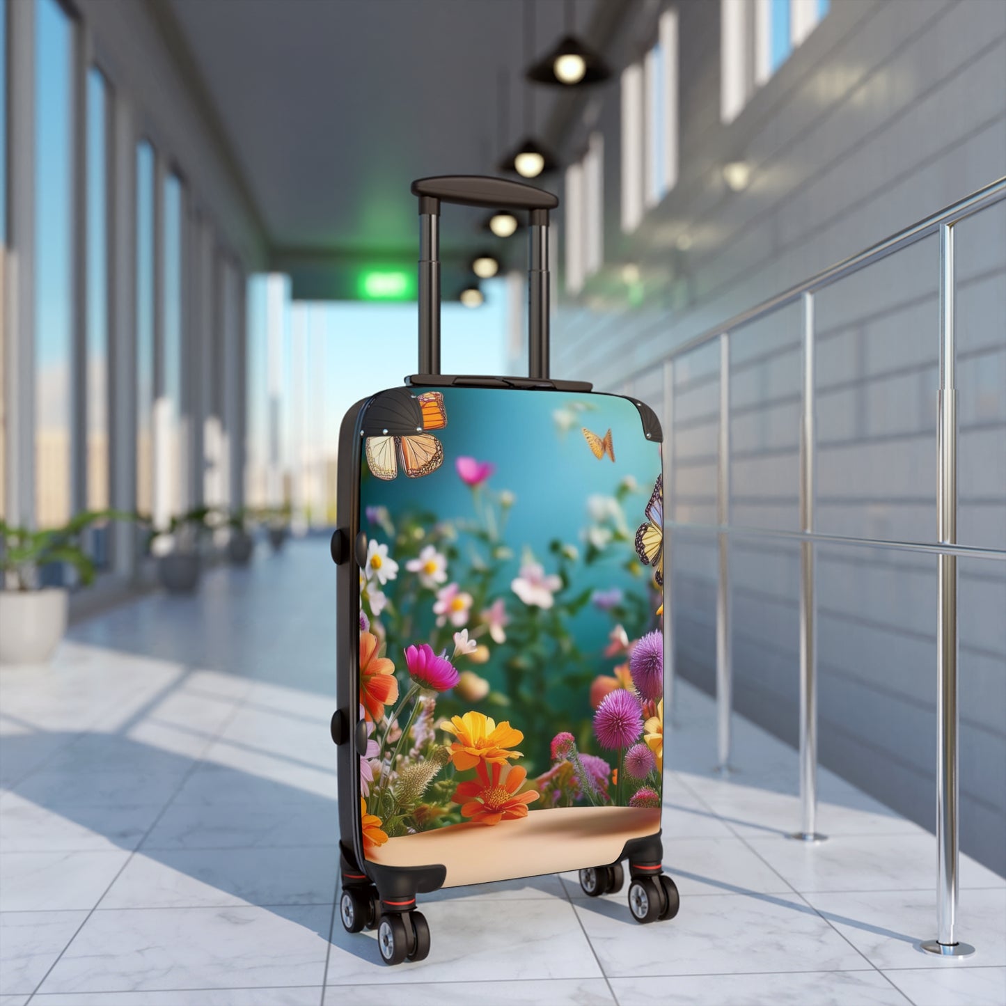 Nature Butterflies Floral Flowers Art Carry-On Suitcase - Stylish Luggage for Travelers