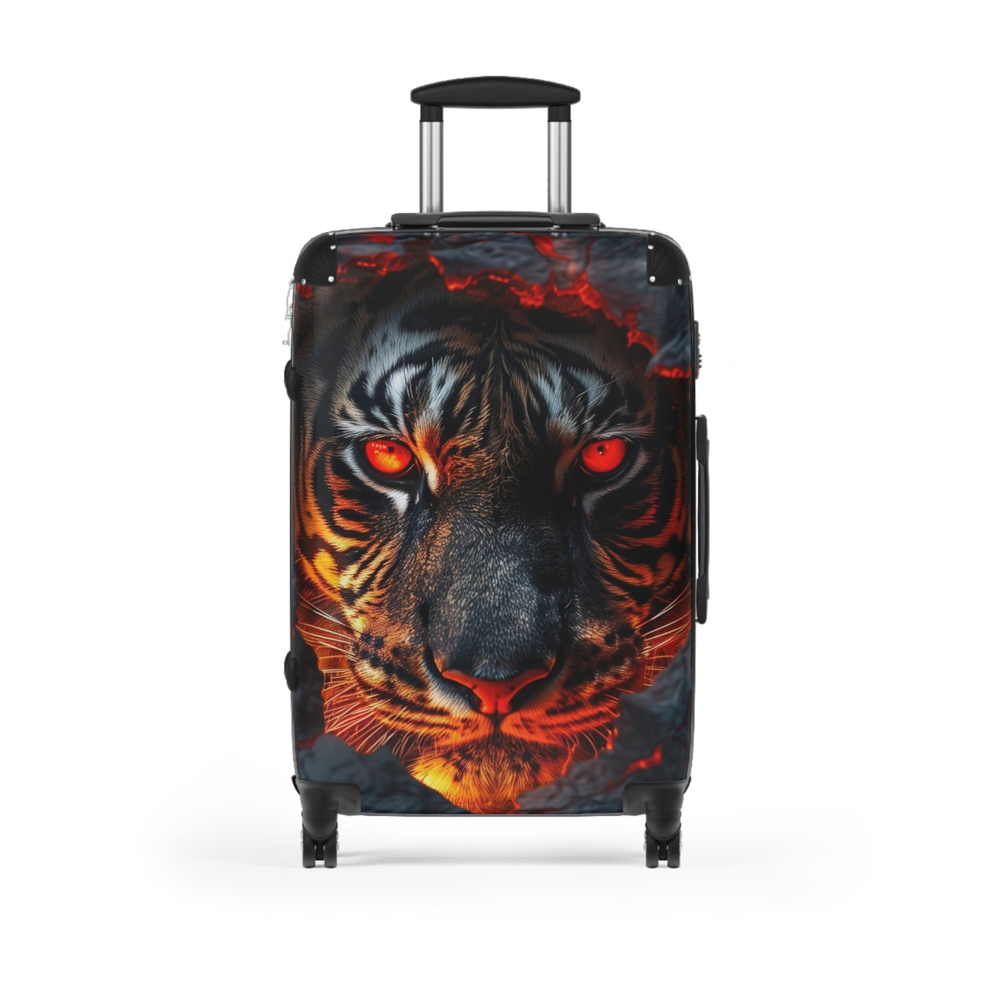 Animals Fire Tiger Face Carry-On Suitcase - Stylish Luggage for Travelers
