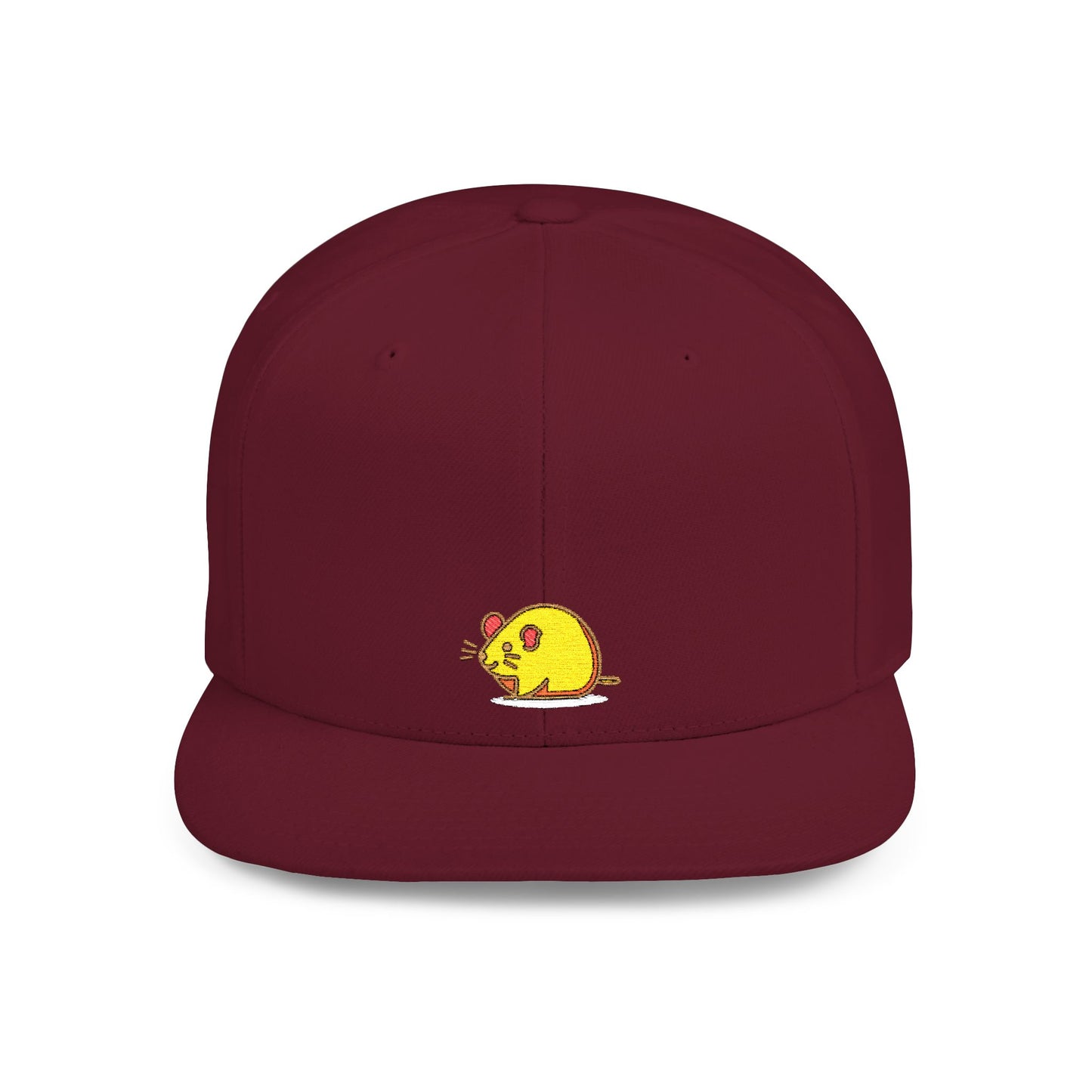 Icons Embroidered Yellow Mouse Flat Bill Snapback – Lightweight, Custom Fit, Premium Quality