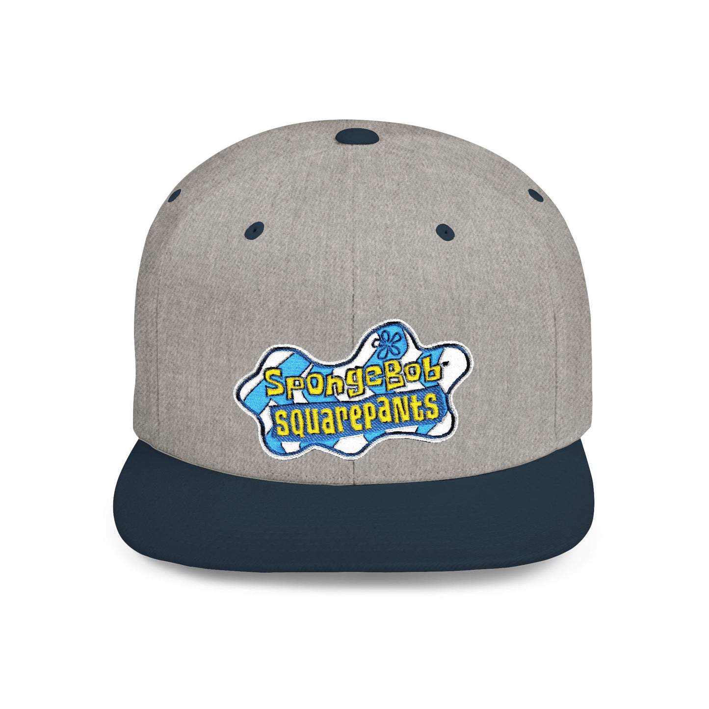 SpongeBob SquarePants Logo Flat Bill Snapback – Lightweight, Custom Fit, Premium Quality