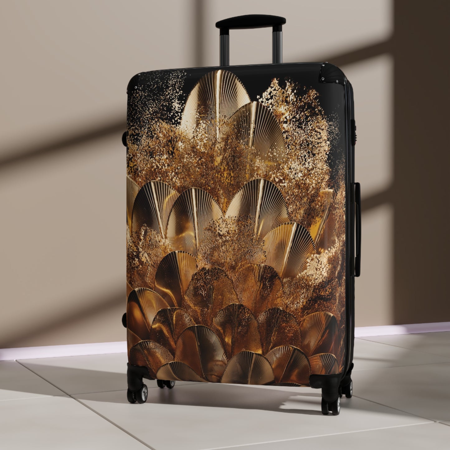 Abstract Peacock Feathers Art Carry-On Suitcase - Stylish Luggage for Travelers
