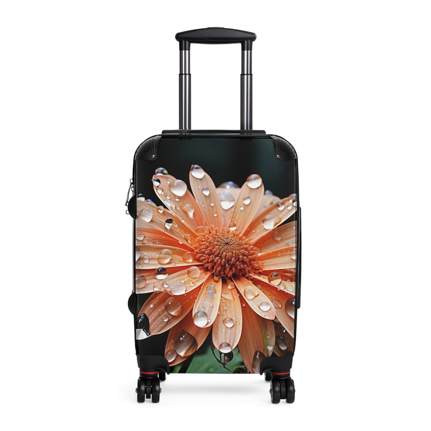 Nature Flowers Floral Dew Drops on Flower Art Carry-On Suitcase - Stylish Luggage for Travelers