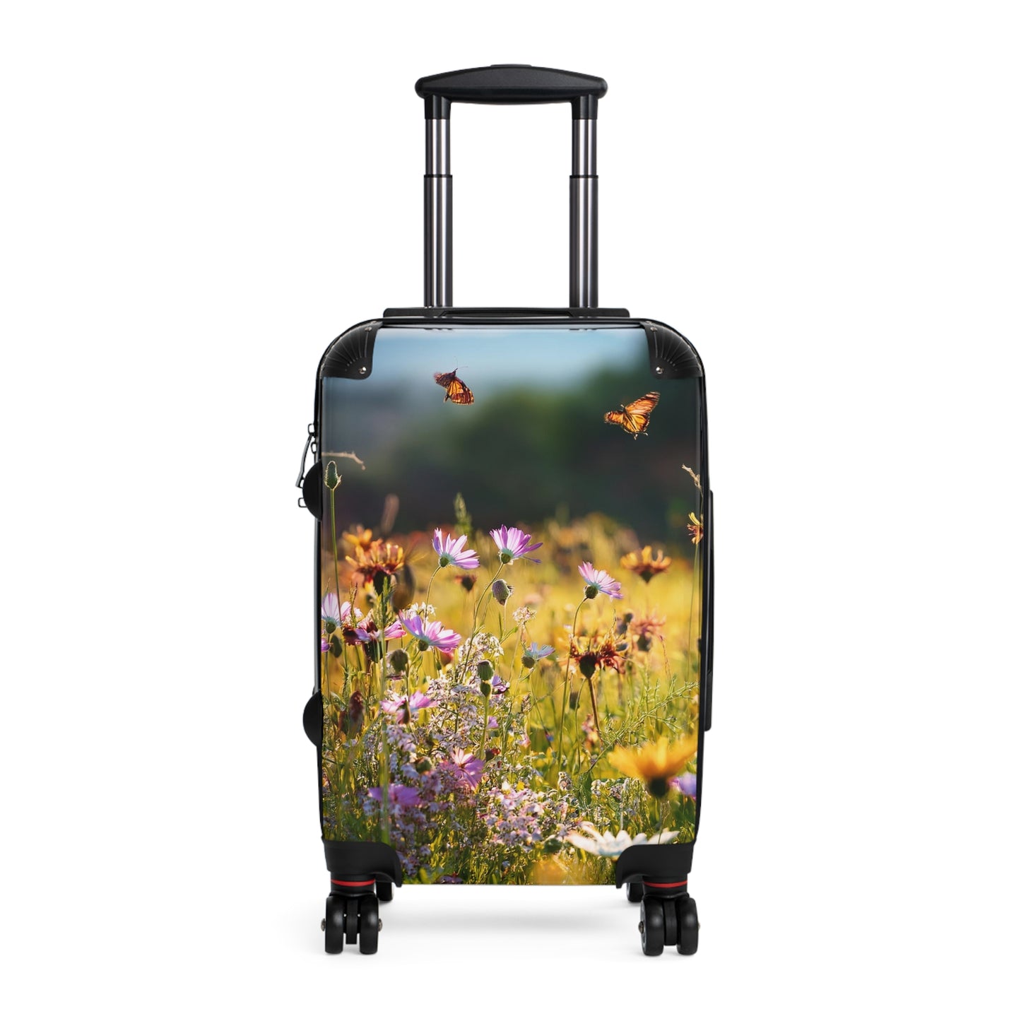 Nature Butterflies In a Field Art Carry-On Suitcase - Stylish Luggage for Travelers
