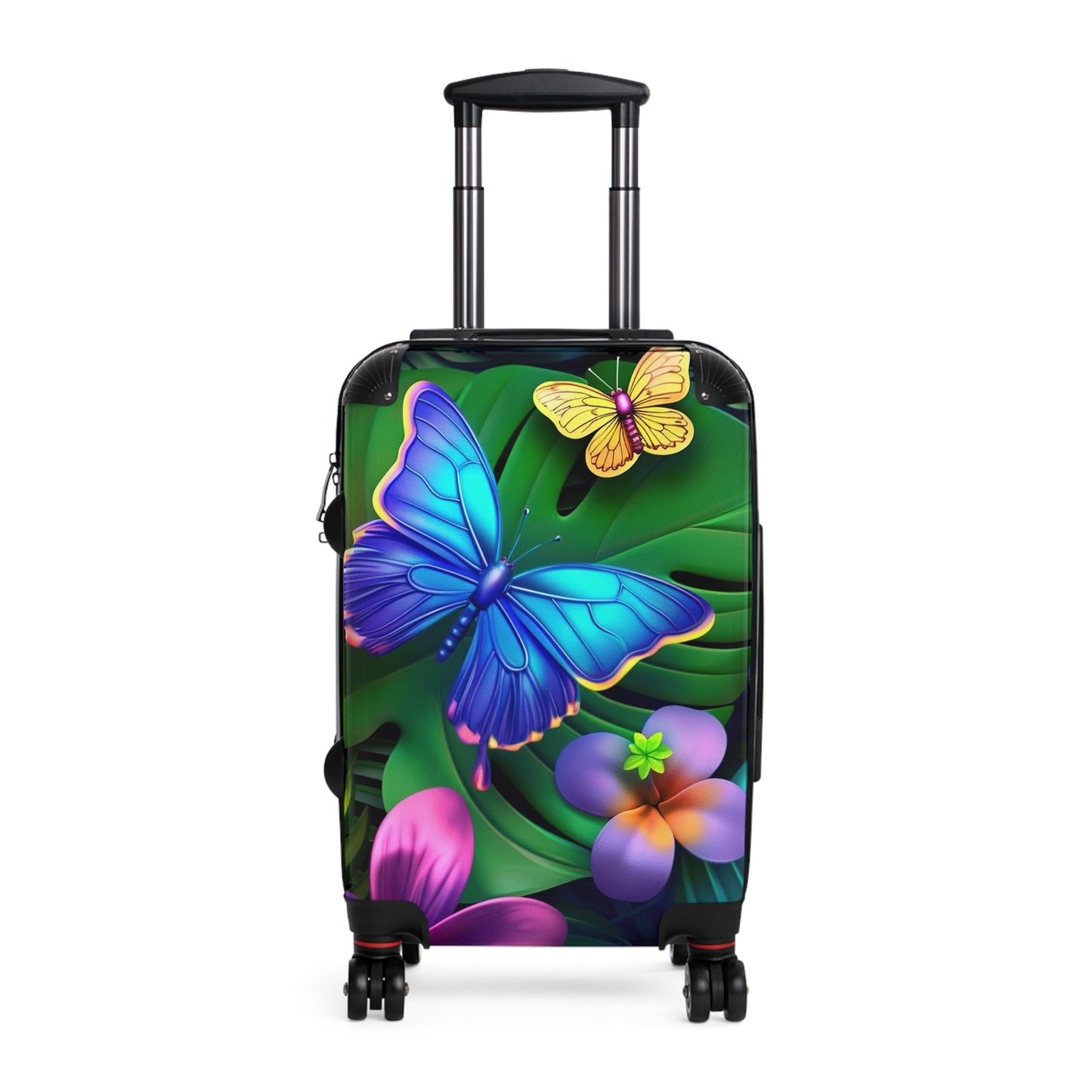 Nature Flowers Floral Animated Magenta Art Carry-On Suitcase - Stylish Luggage for Travelers