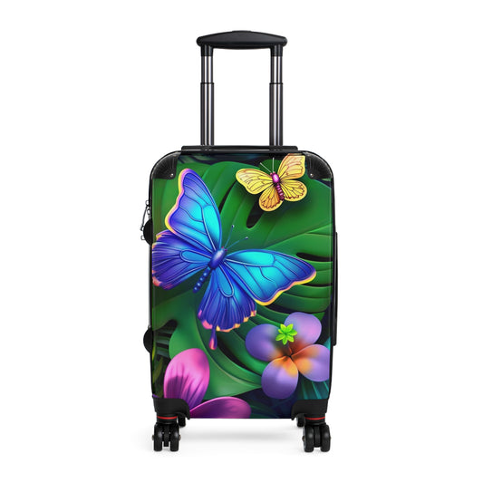 Nature Flowers Floral Animated Magenta Art Carry-On Suitcase - Stylish Luggage for Travelers