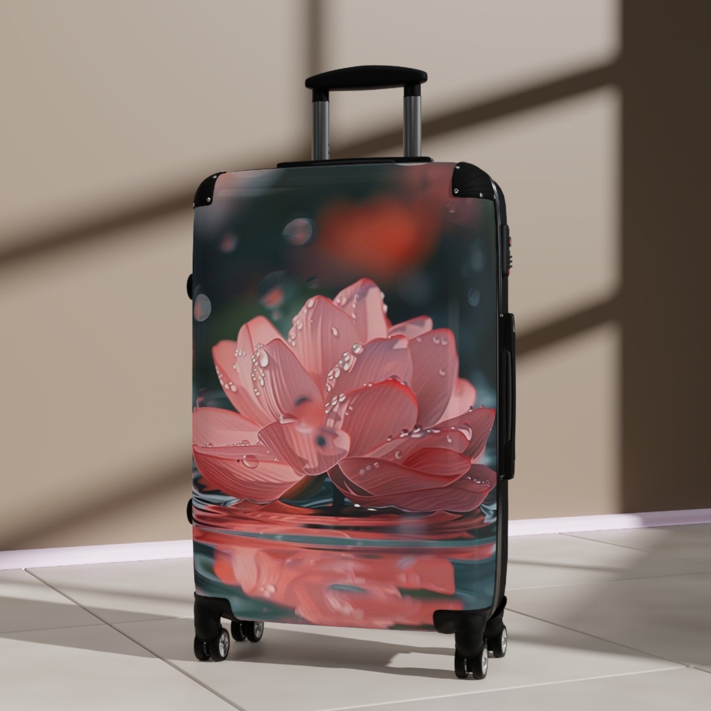 Nature Flowers Floral Animated Lotus Art Carry-On Suitcase - Stylish Luggage for Travelers
