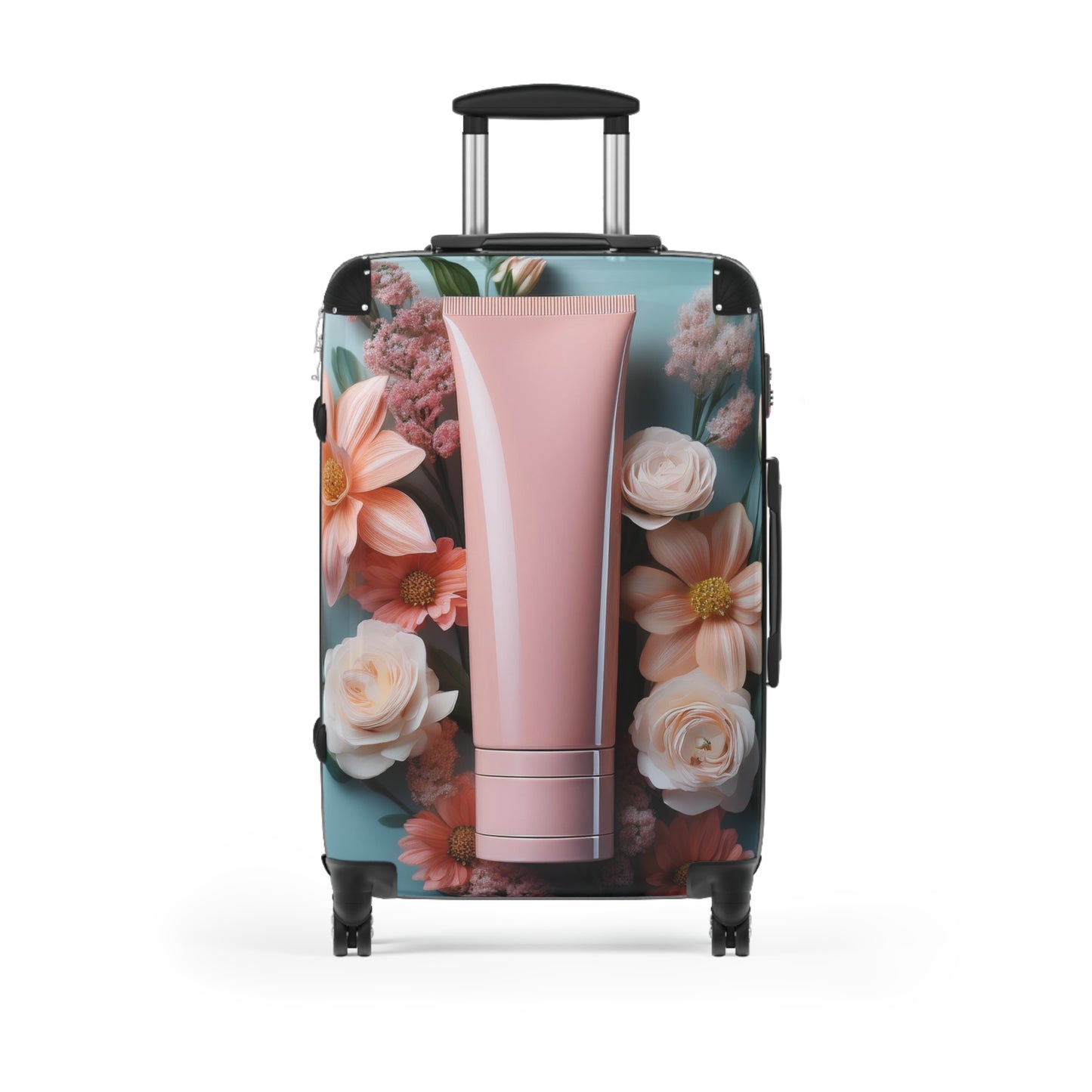 Nature Flowers Floral Pink Lotion Art Carry-On Suitcase - Stylish Luggage for Travelers