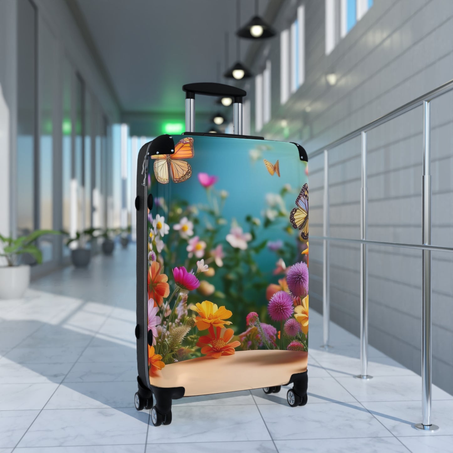 Nature Butterflies Floral Flowers Art Carry-On Suitcase - Stylish Luggage for Travelers