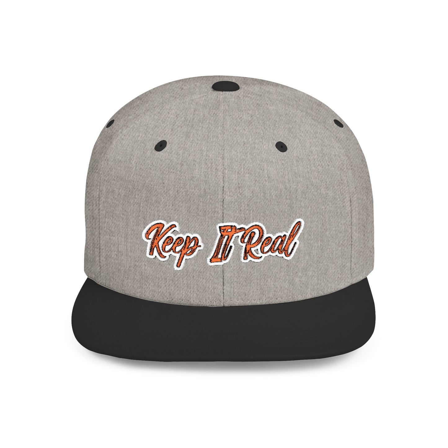 Text Keep It Real Flat Bill Snapback – Lightweight, Custom Fit, Premium Quality