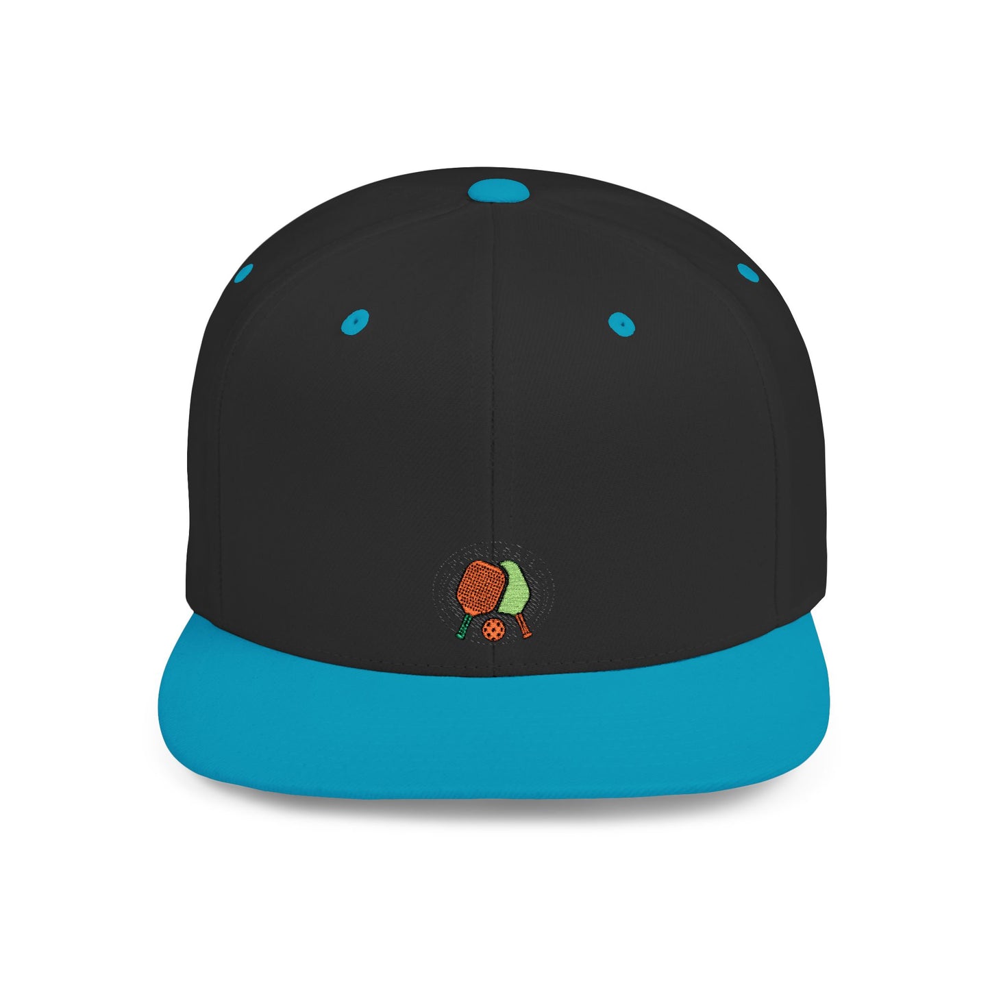 Icons Embroidered Pickle Ball Flat Bill Snapback – Lightweight, Custom Fit, Premium Quality