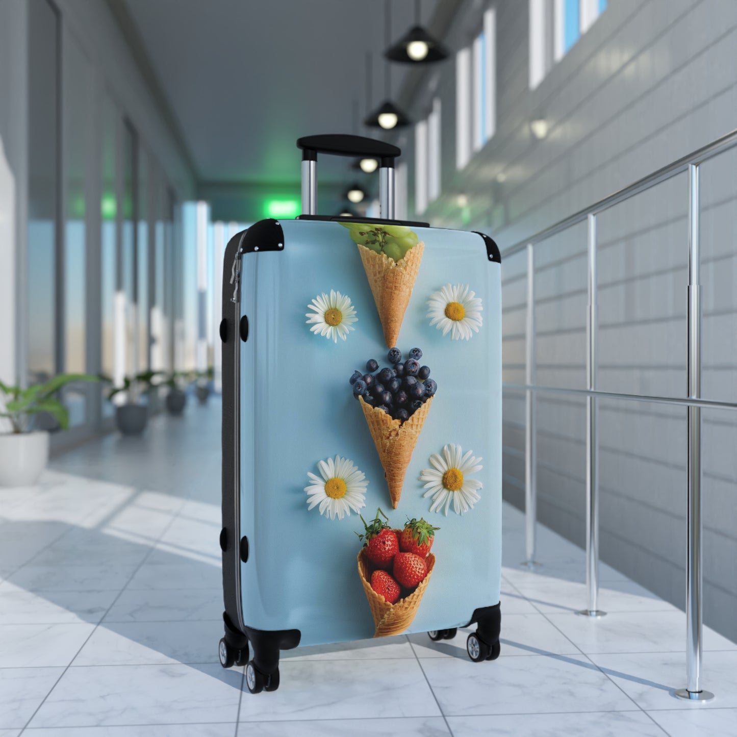 Nature Summer Berries Grapes Carry-On Suitcase - Stylish Luggage for Travelers