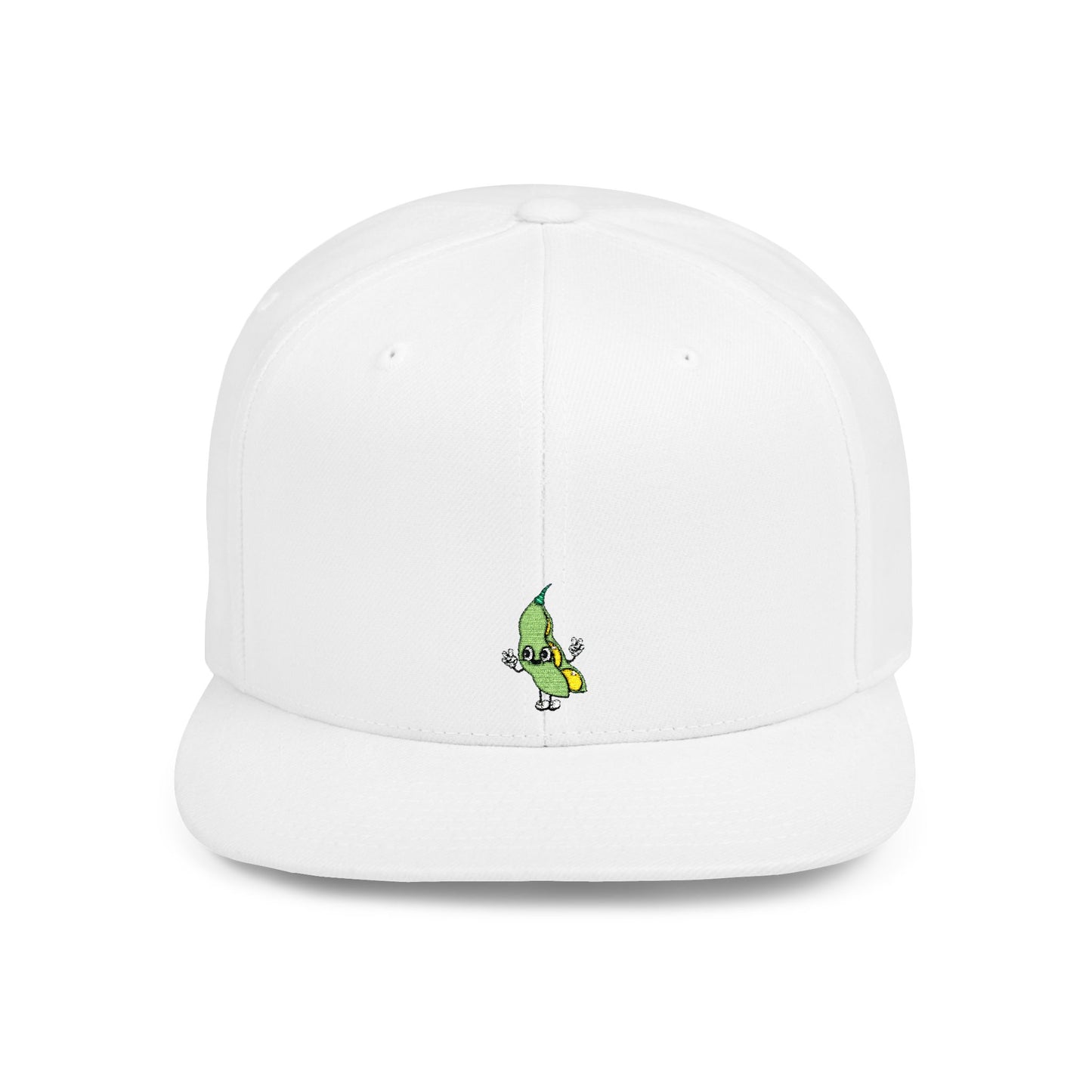 Icons Embroidered Bean Flat Bill Snapback – Lightweight, Custom Fit, Premium Quality
