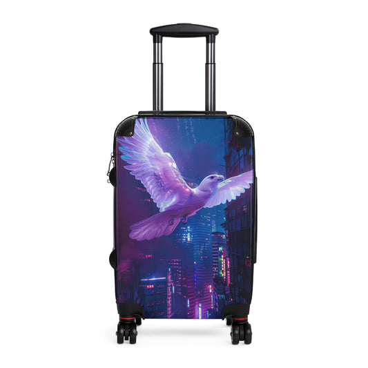 Animals Bird Glowing Purple Art Carry-On Suitcase - Stylish Luggage for Travelers