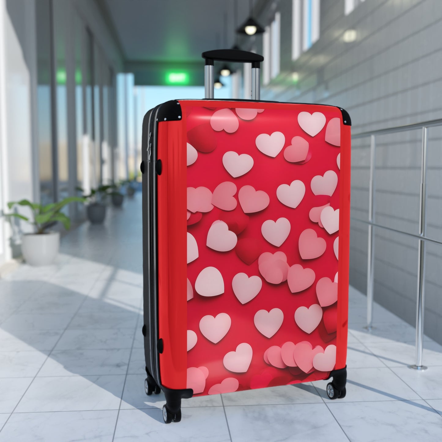 Love Heart Reds Art Carry-On Suitcase - Stylish Luggage for Travelers