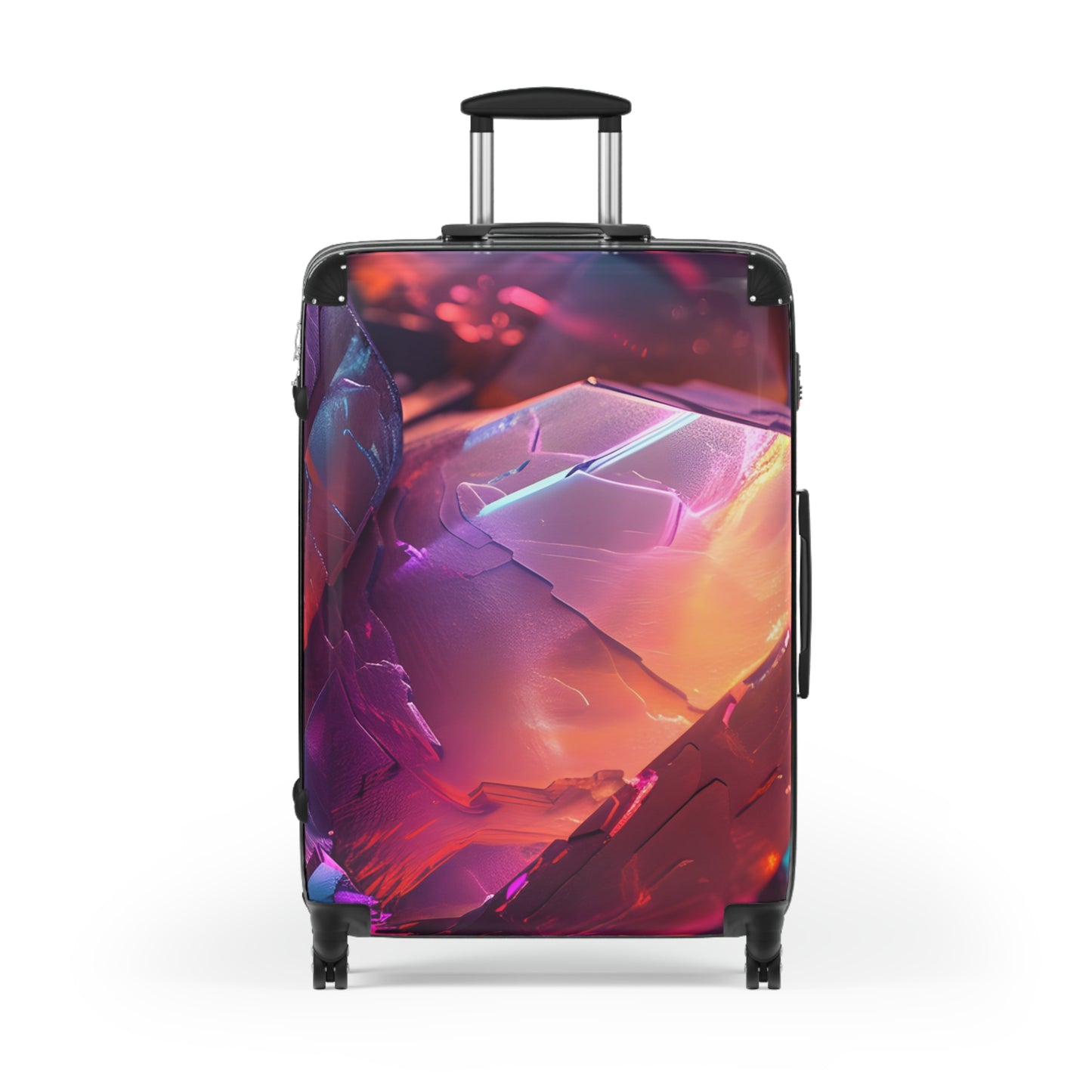 Abstract Gemstone Crystals Art Carry-On Suitcase - Stylish Luggage for Travelers