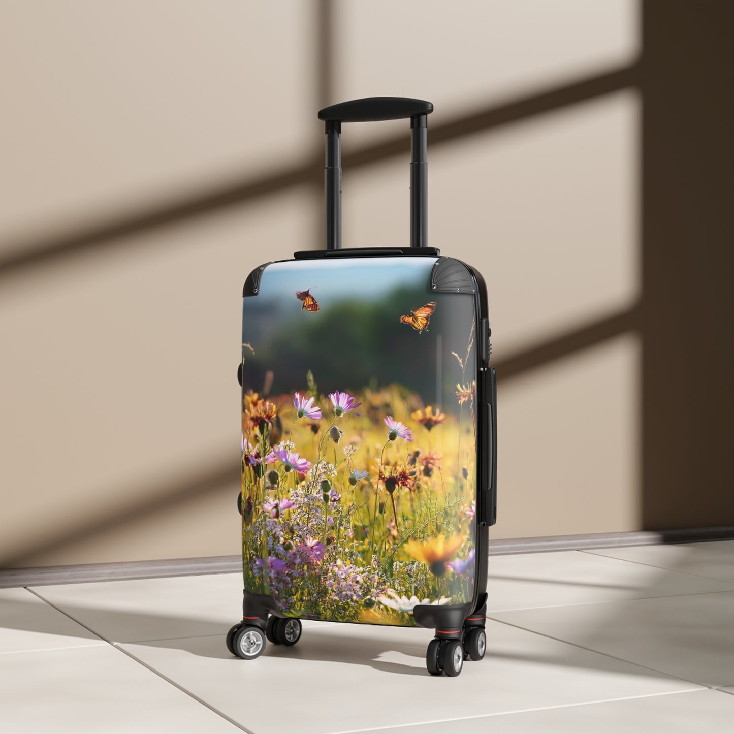 Nature Butterflies In a Field Art Carry-On Suitcase - Stylish Luggage for Travelers