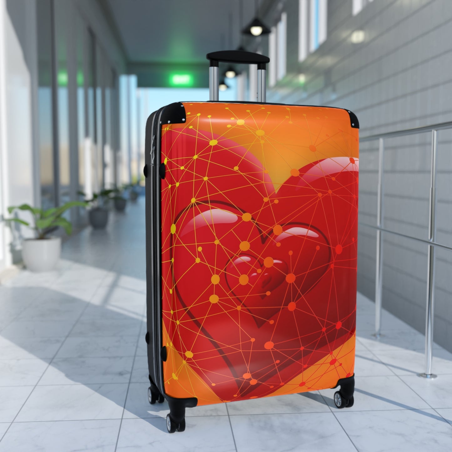 Love Heart Red Art Carry-On Suitcase - Stylish Luggage for Travelers
