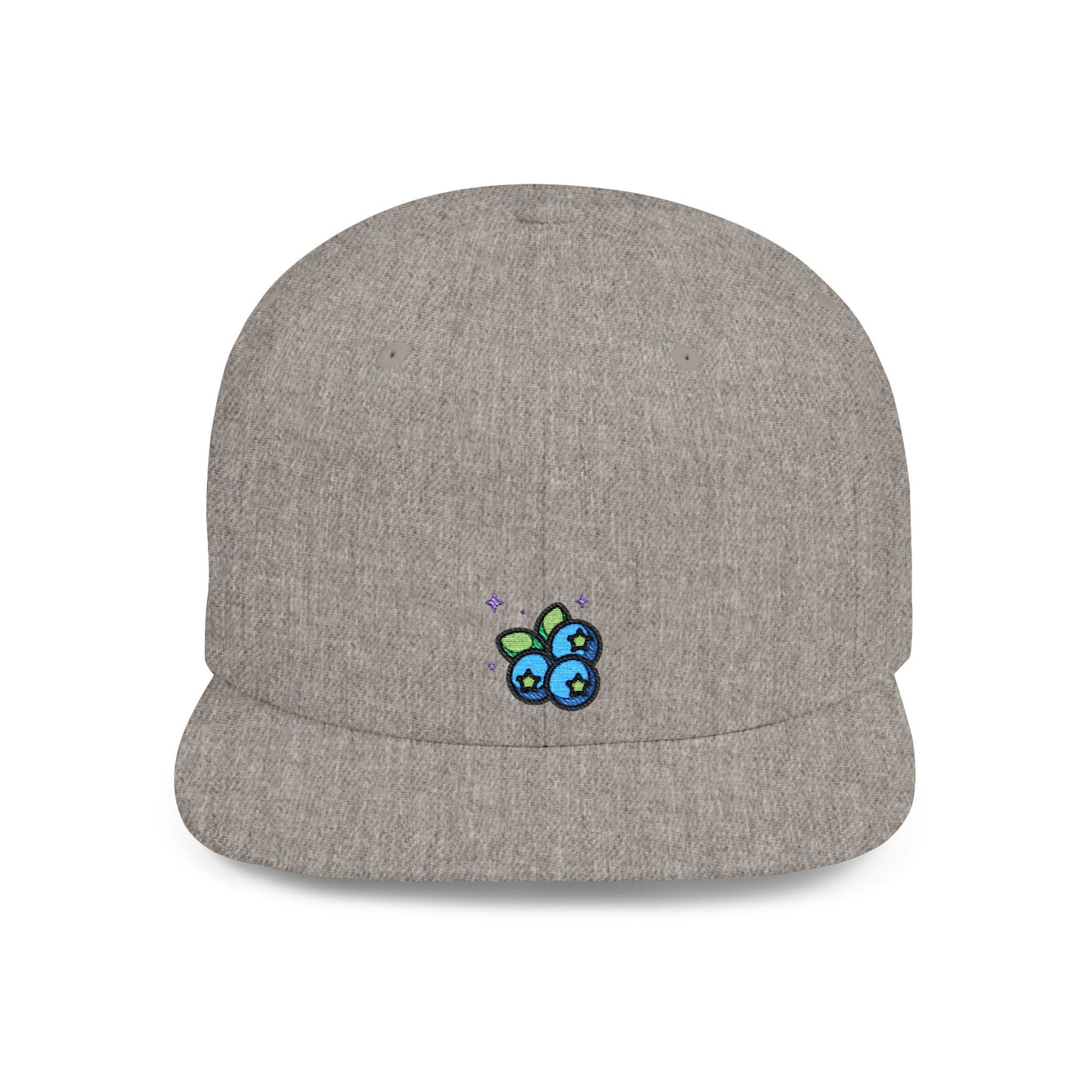 Icons Embroidered Blue Berries Flat Bill Snapback – Lightweight, Custom Fit, Premium Quality