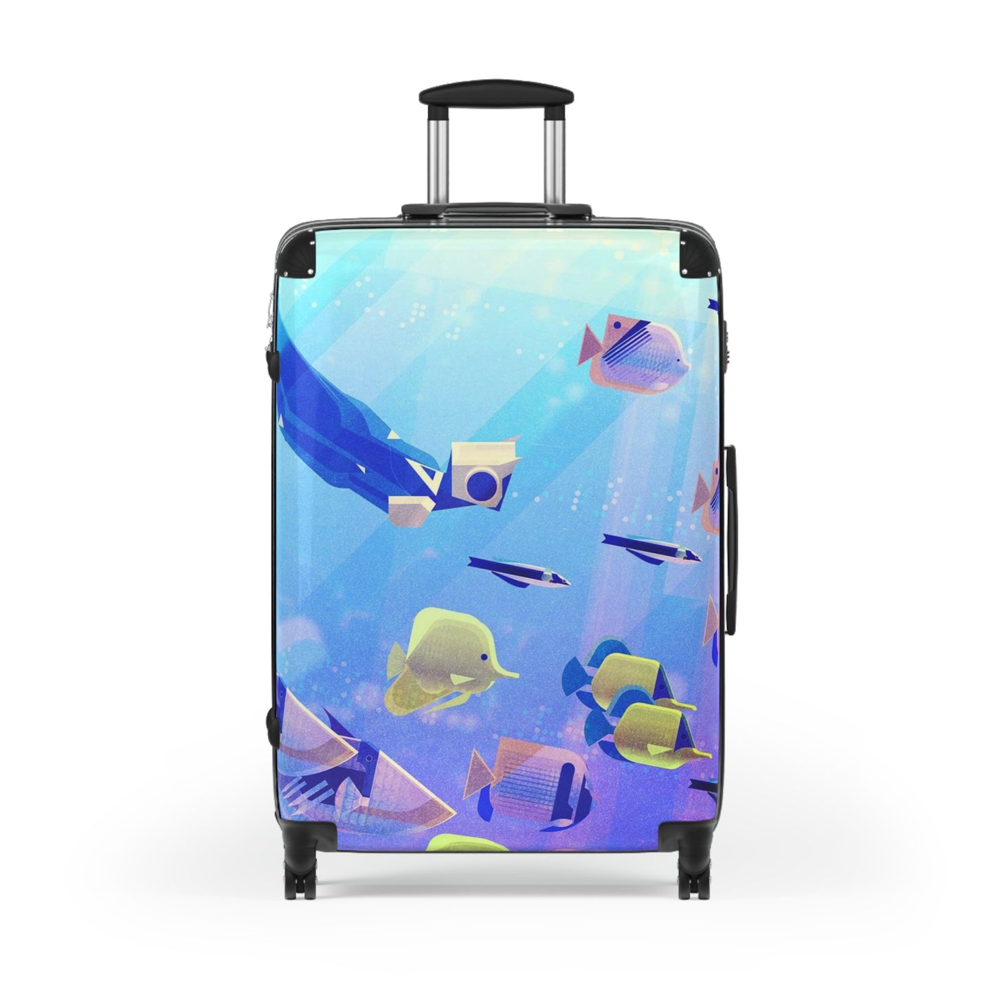 Abstract Underwater Fish Art Carry-On Suitcase - Stylish Luggage for Travelers