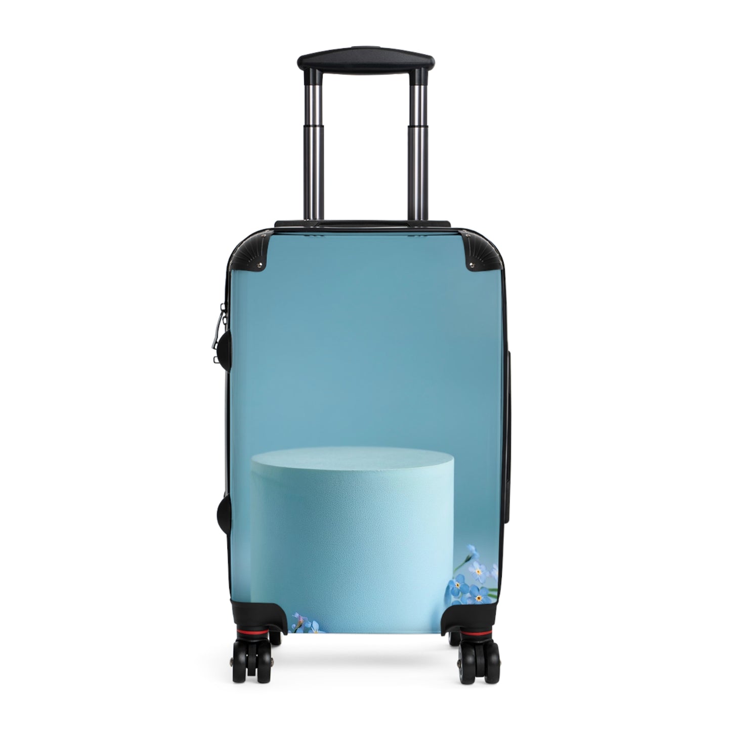 Nature Flowers Floral Blue Pedestal Carry-On Suitcase - Stylish Luggage for Travelers