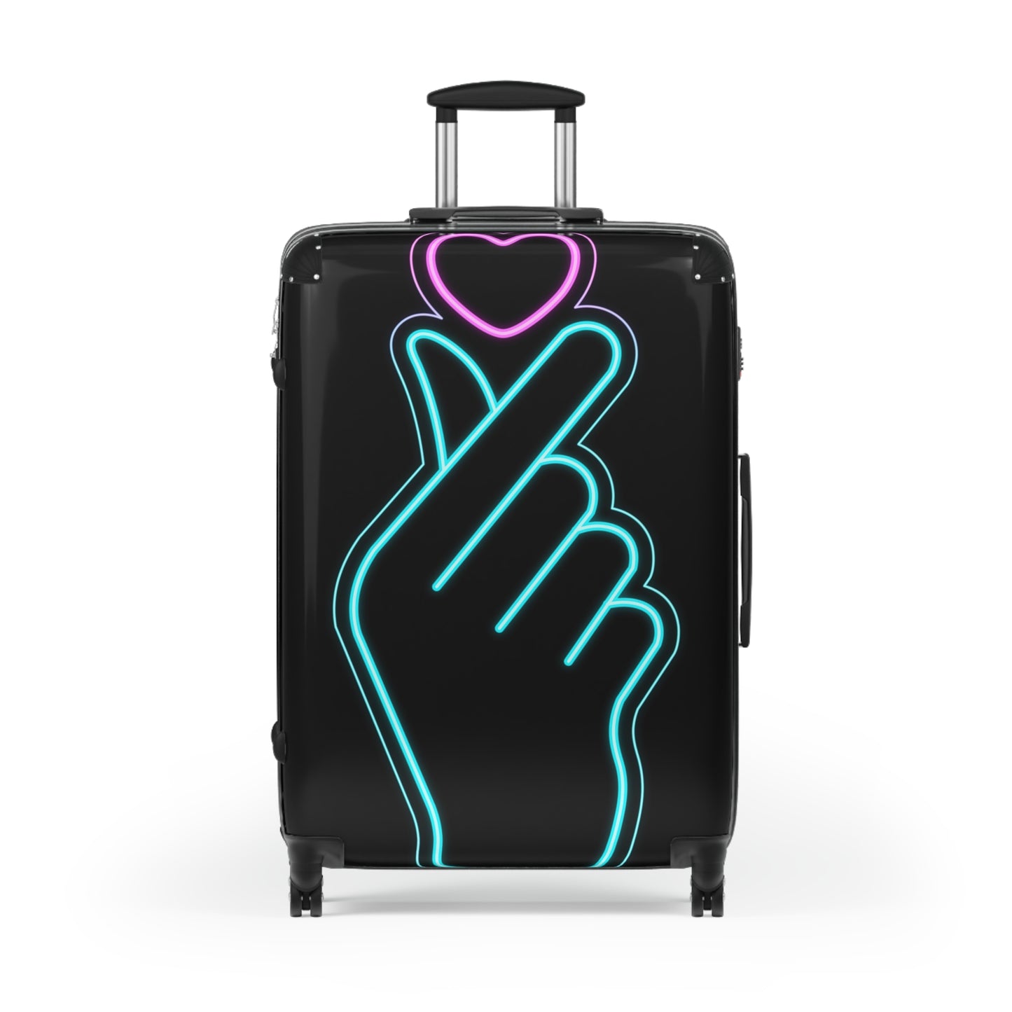 Love Glowing Finger Heart Art Carry-On Suitcase - Stylish Luggage for Travelers