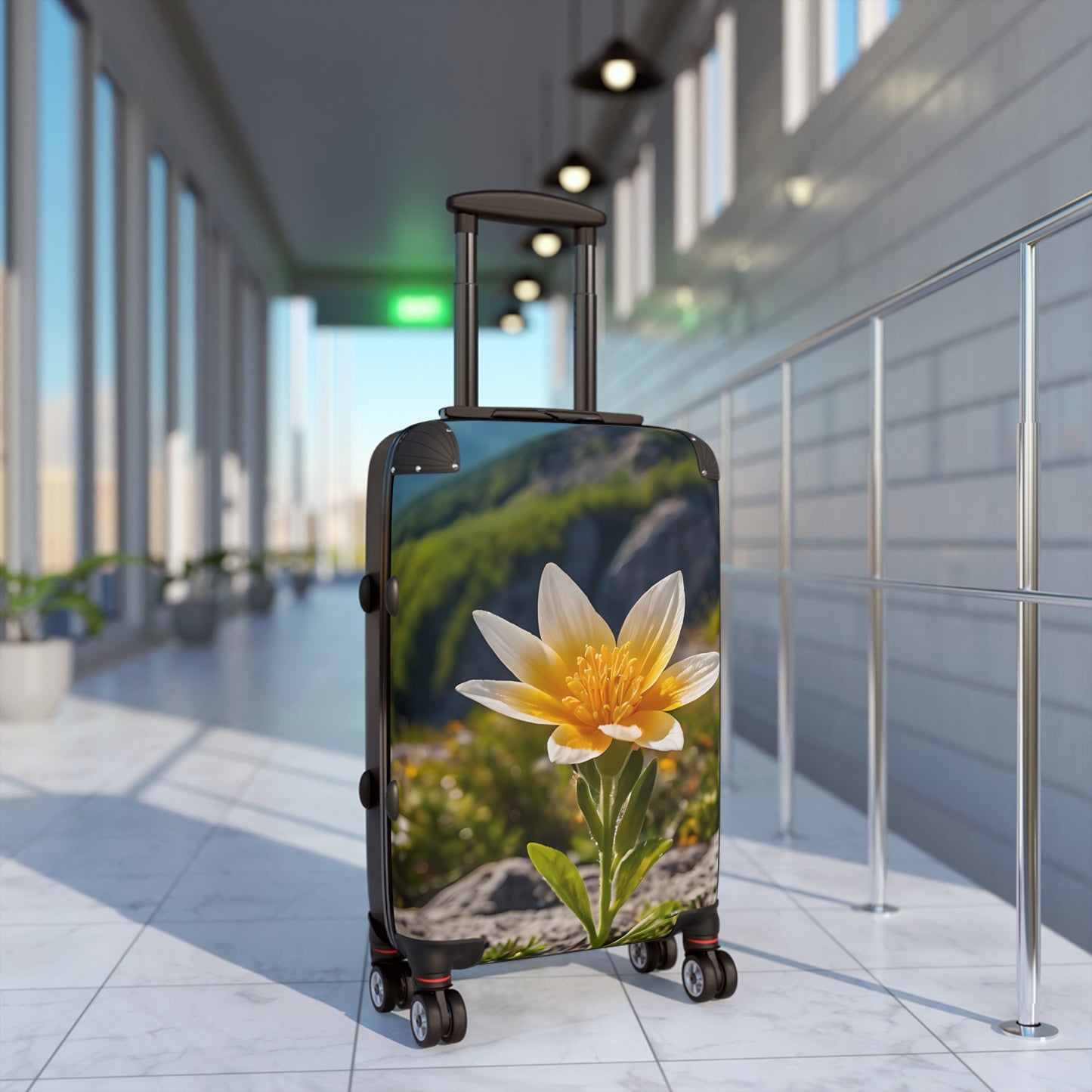 Nature Flowers Floral Luminous Carry-On Suitcase - Stylish Luggage for Travelers